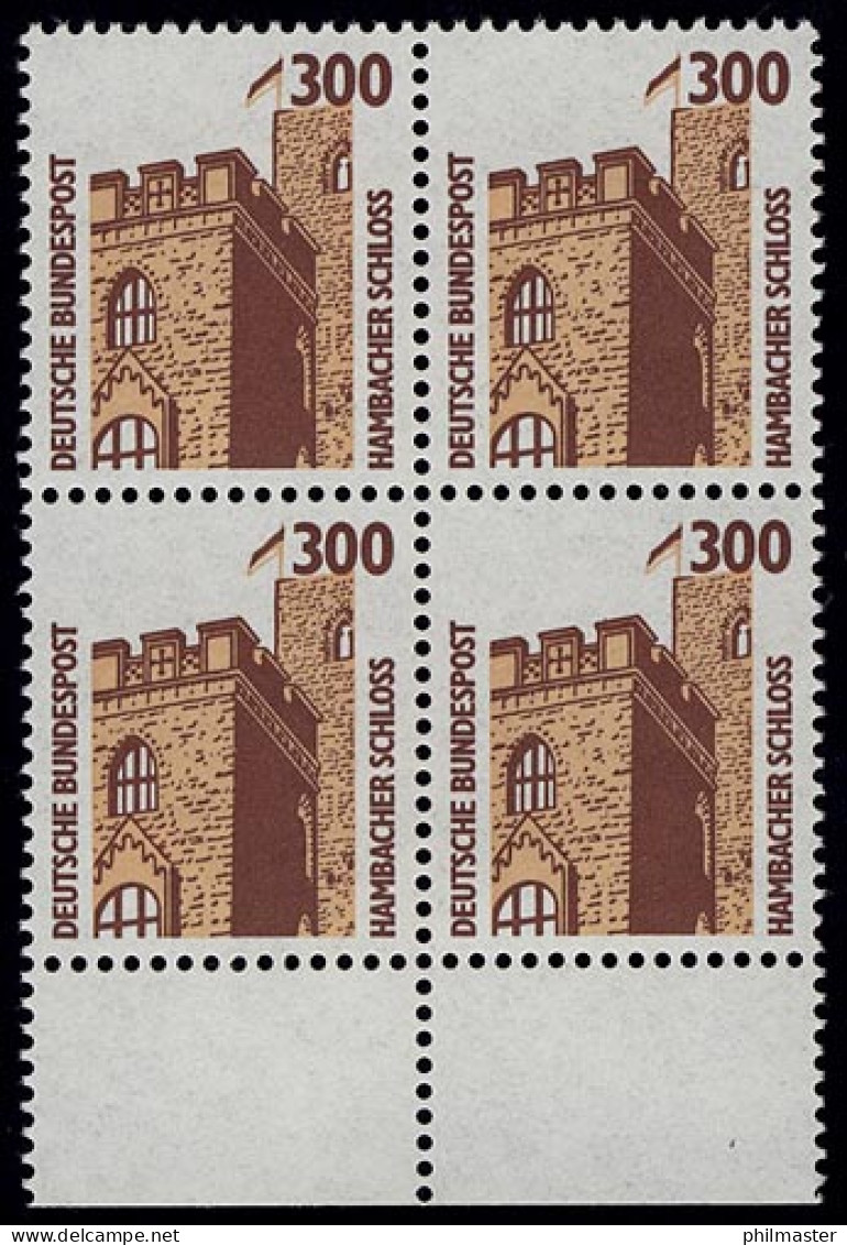 1348 SWK 300 Pf UR-Viererbl. ** Postfrisch - Unused Stamps