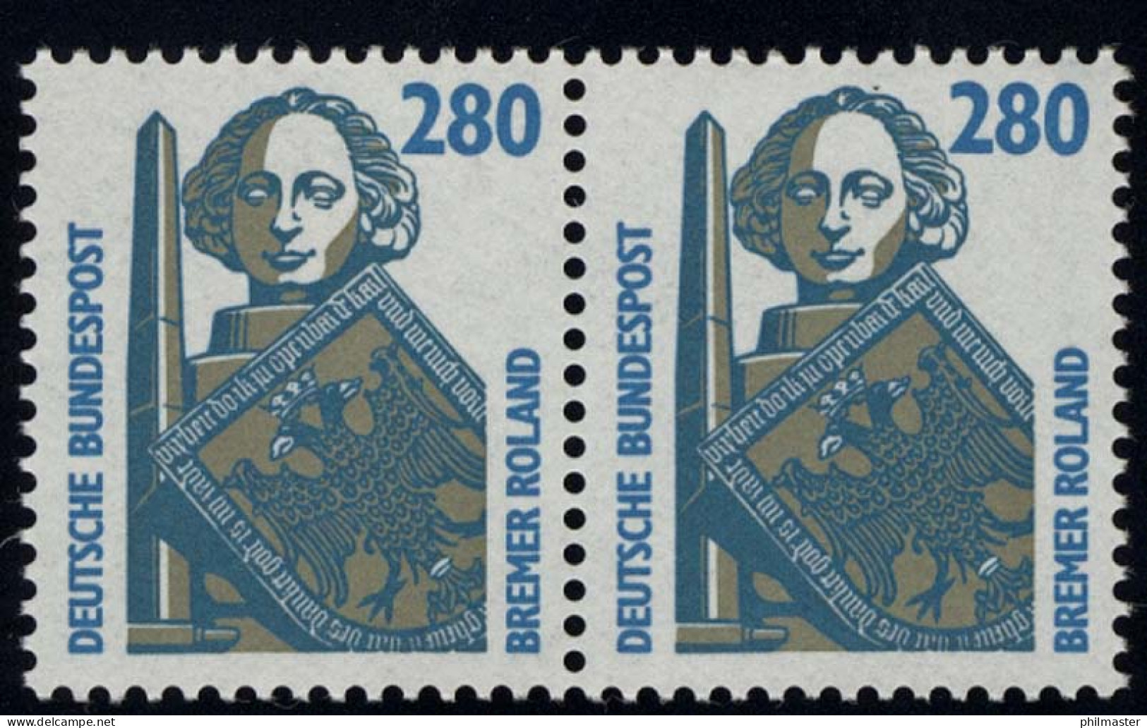 1381 SWK 280 Pf Waag. Paar ** Postfrisch - Unused Stamps