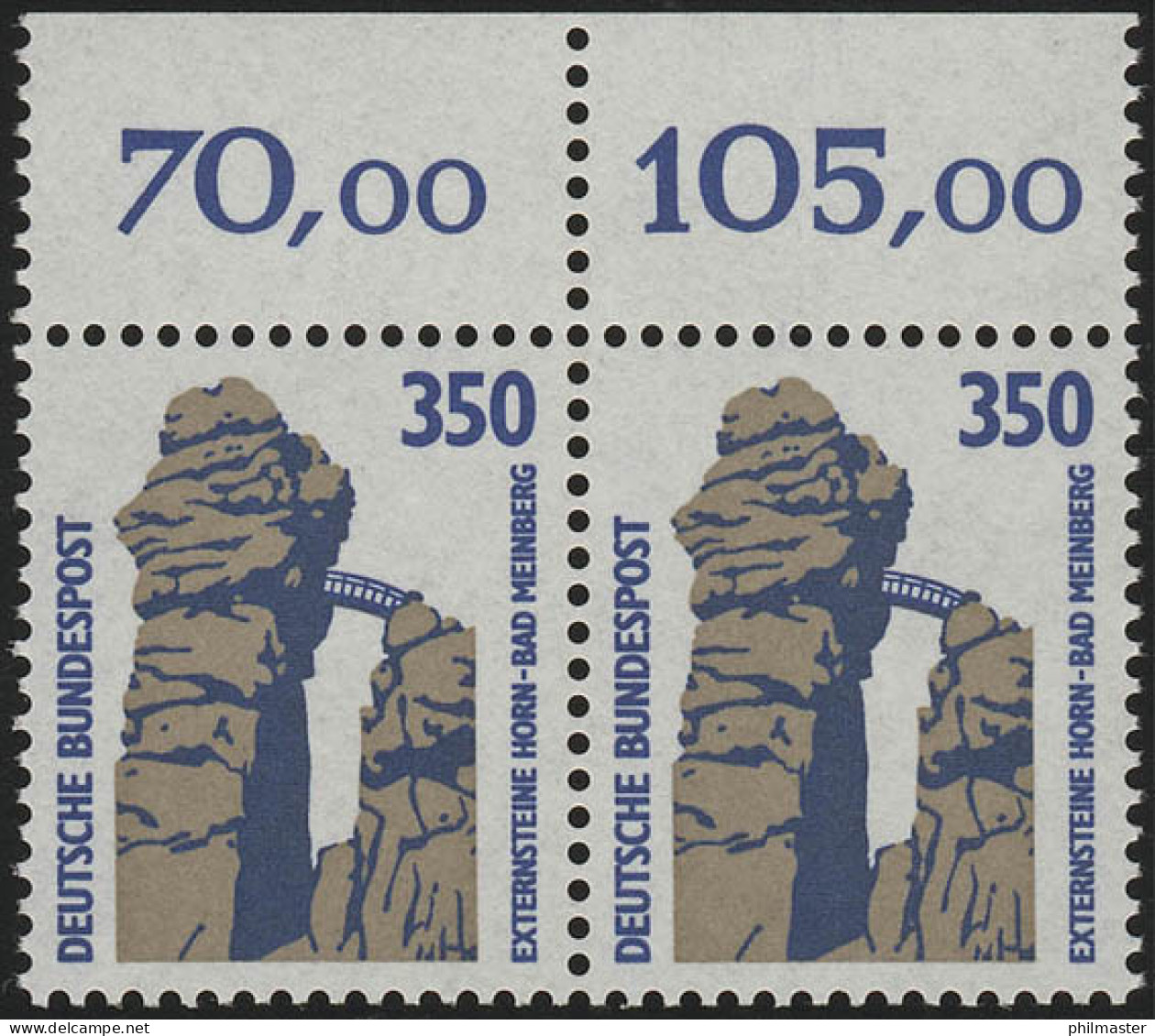1407 SWK 350 Pf Paar OR ** Postfrisch - Unused Stamps