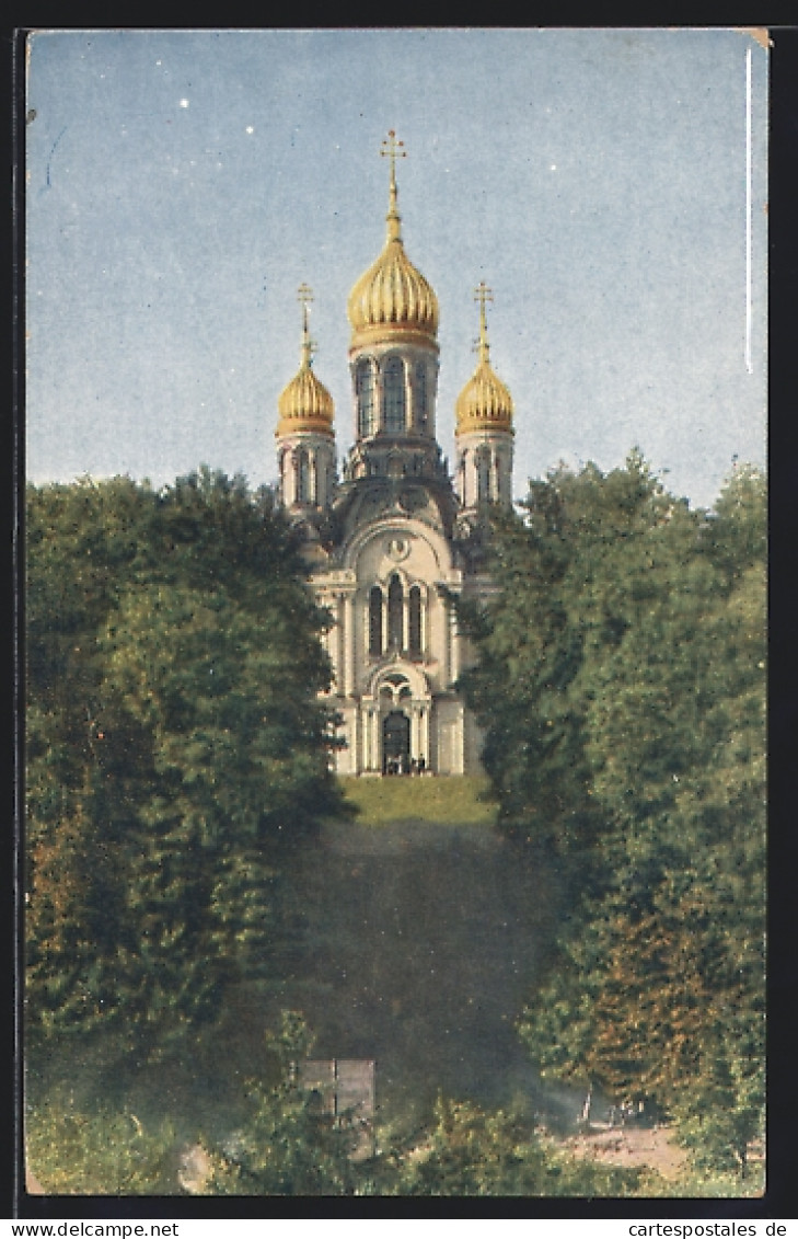 AK Wiesbaden, Griechische Kapelle  - Wiesbaden