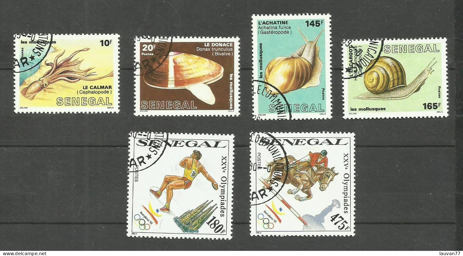 SENEGAL N°754 à 757, 817, 820 Cote 4.05€ - Used Stamps