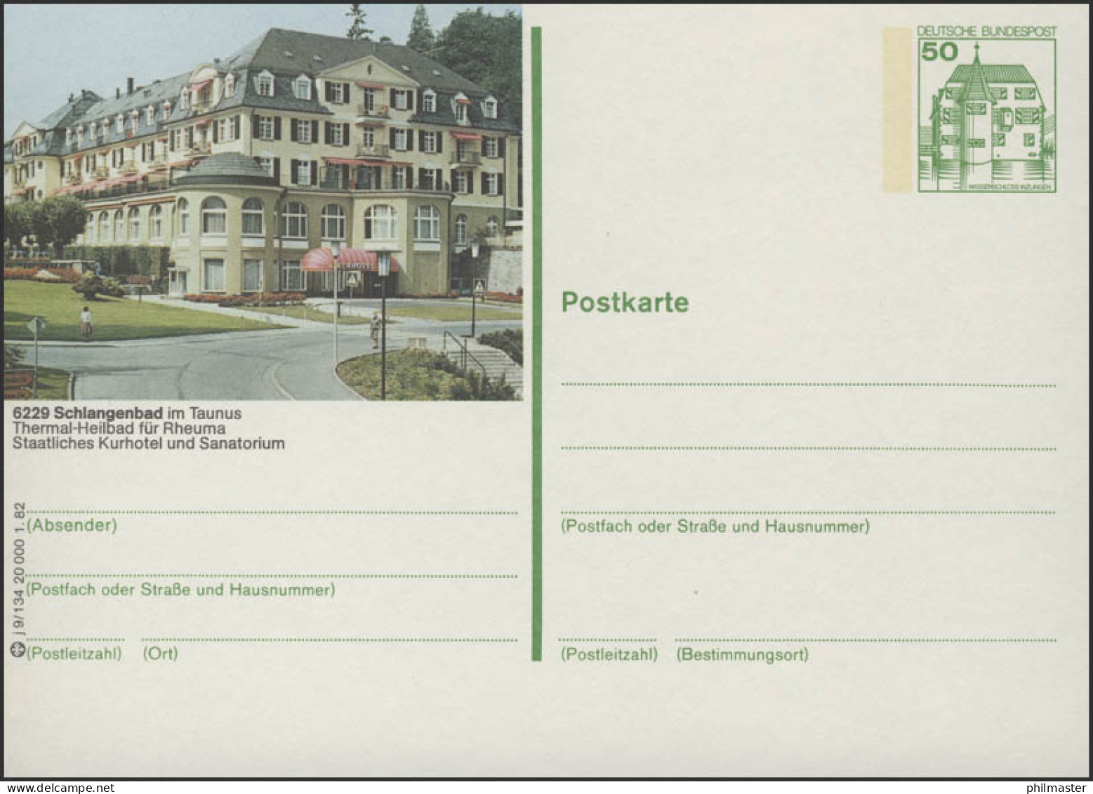P134-j9/134 - 6229 Schlagenbad, Kurhaus ** - Illustrated Postcards - Mint