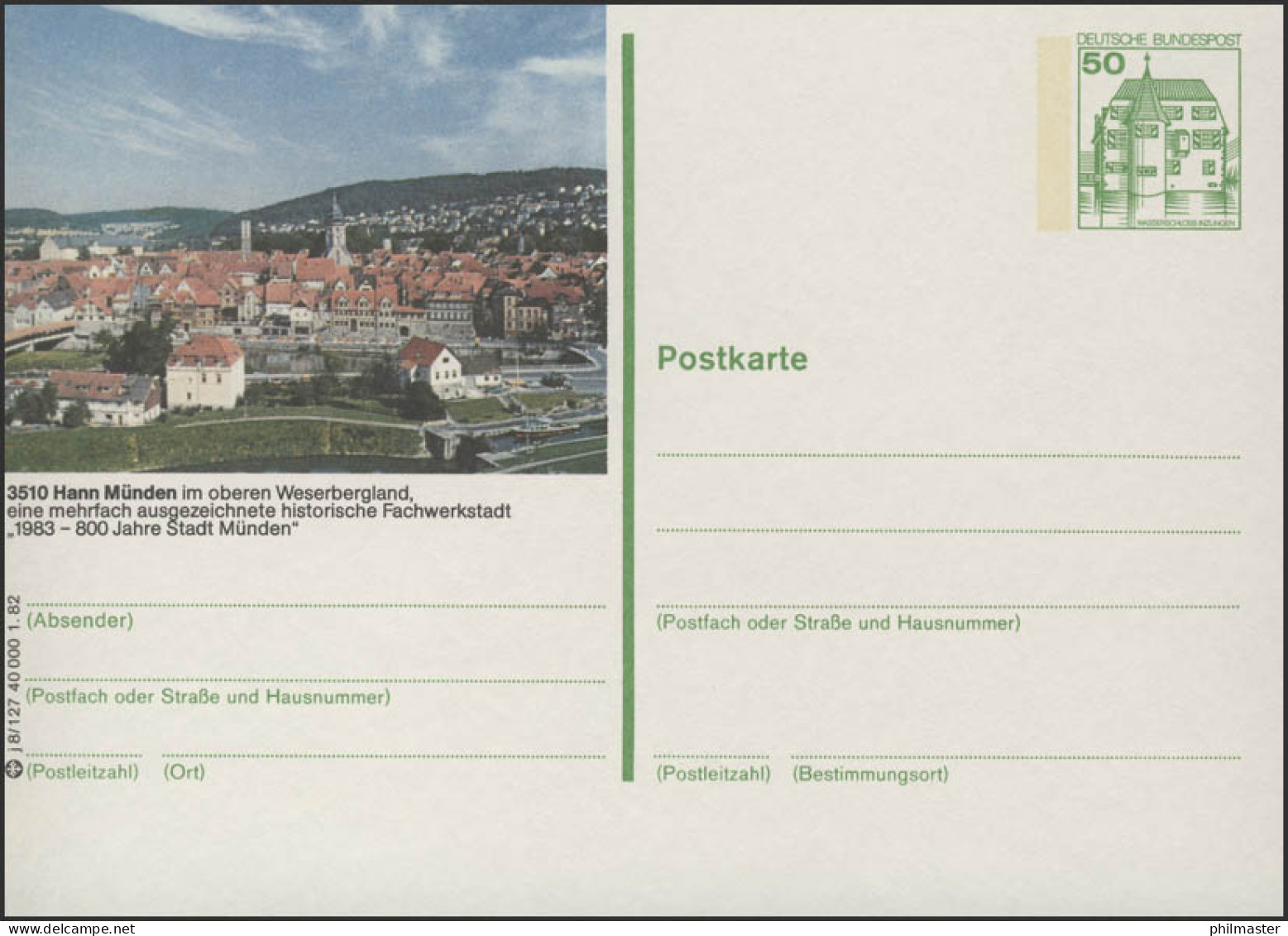 P134-j8/127 - 3510 Hann. Münden, Panorama Mit Fulda ** - Geïllustreerde Postkaarten - Ongebruikt
