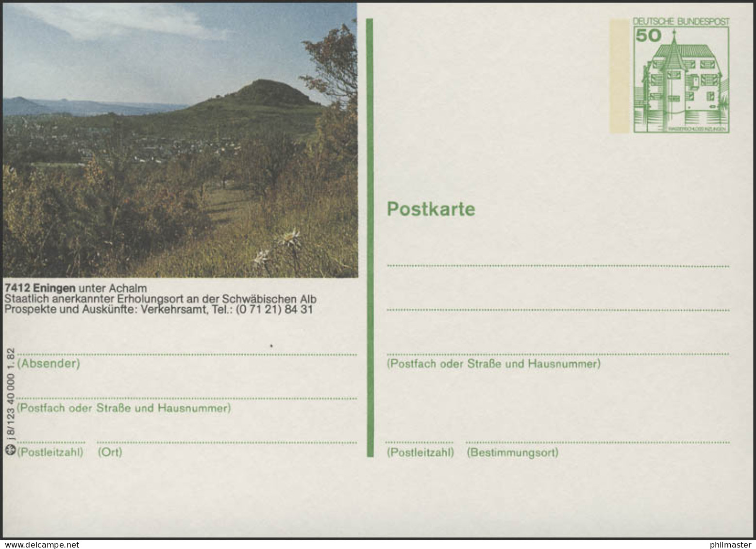 P134-j8/123 - 7412 Eningen, Panorama Mit Achalm ** - Geïllustreerde Postkaarten - Ongebruikt