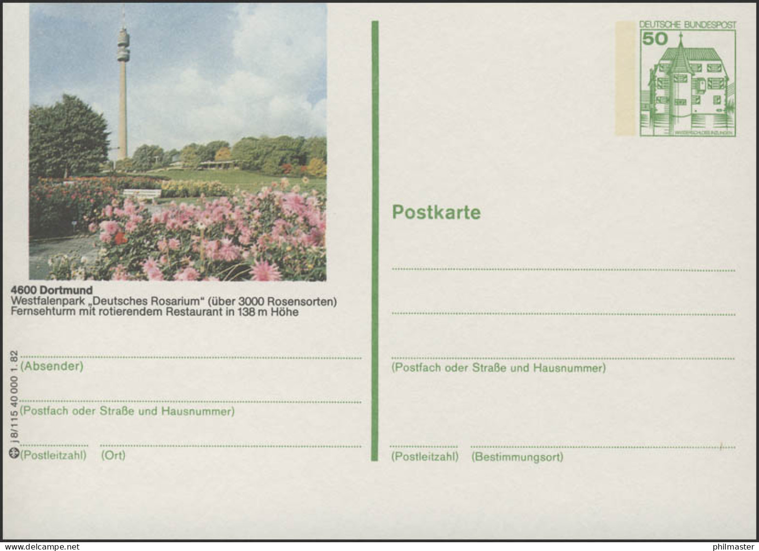 P134-j8/115 - 4600 Dortmund, Westfalenpark ** - Illustrated Postcards - Mint
