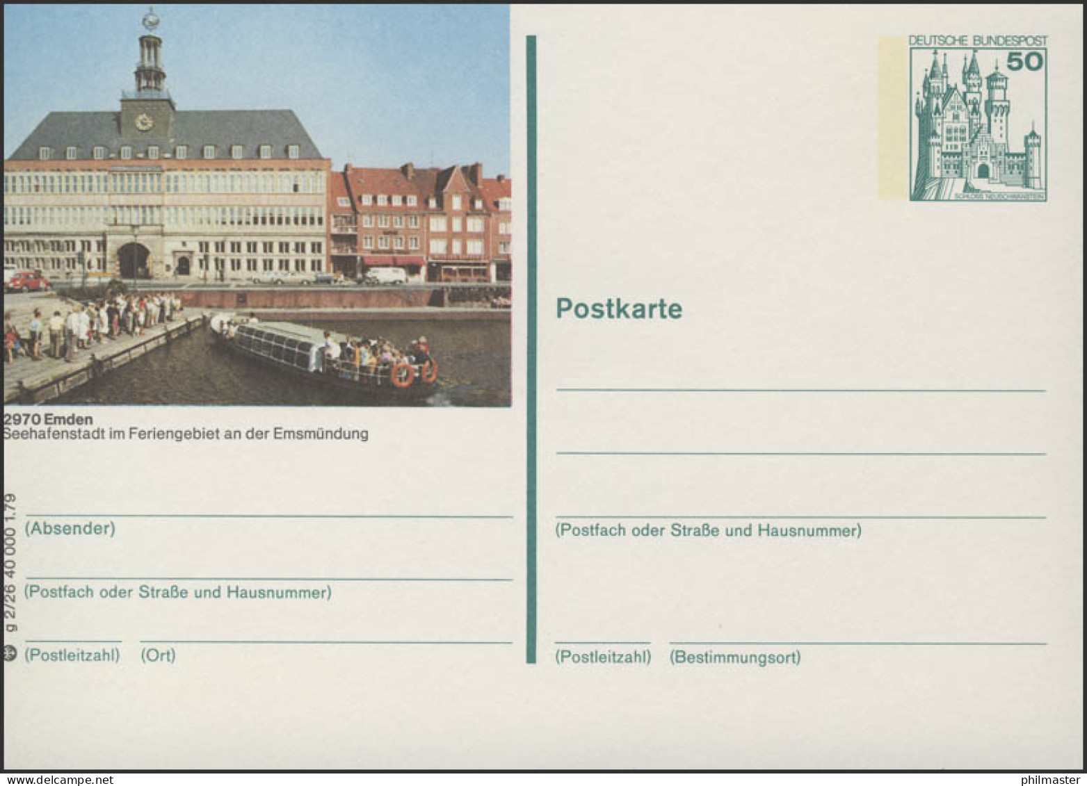 P129-g2/026 - 2970 Emden, Stadtansicht ** - Cartes Postales Illustrées - Neuves