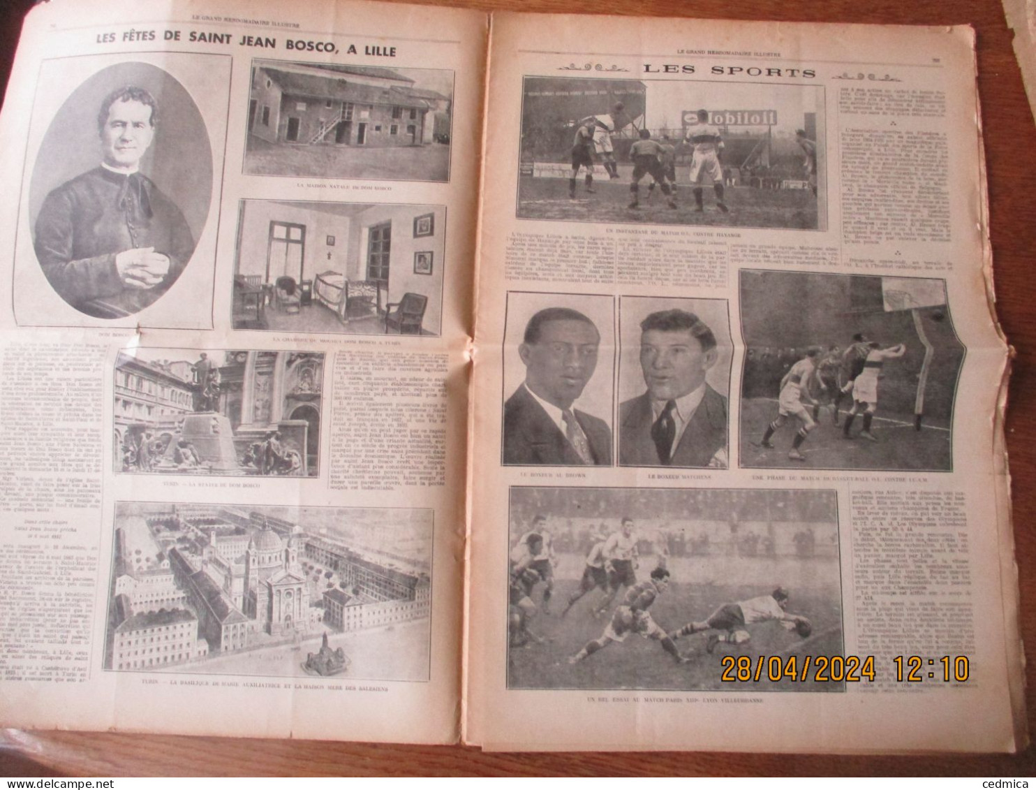 LE GRAND HEBDOMADAIRE ILLUSTRE DU NORD 16 DECEMBRE 1934 LES MANIFESTATIONS DES MUTILES DE GUERRE,OMER BOUCHERY,SPORTS,SA - Picardie - Nord-Pas-de-Calais