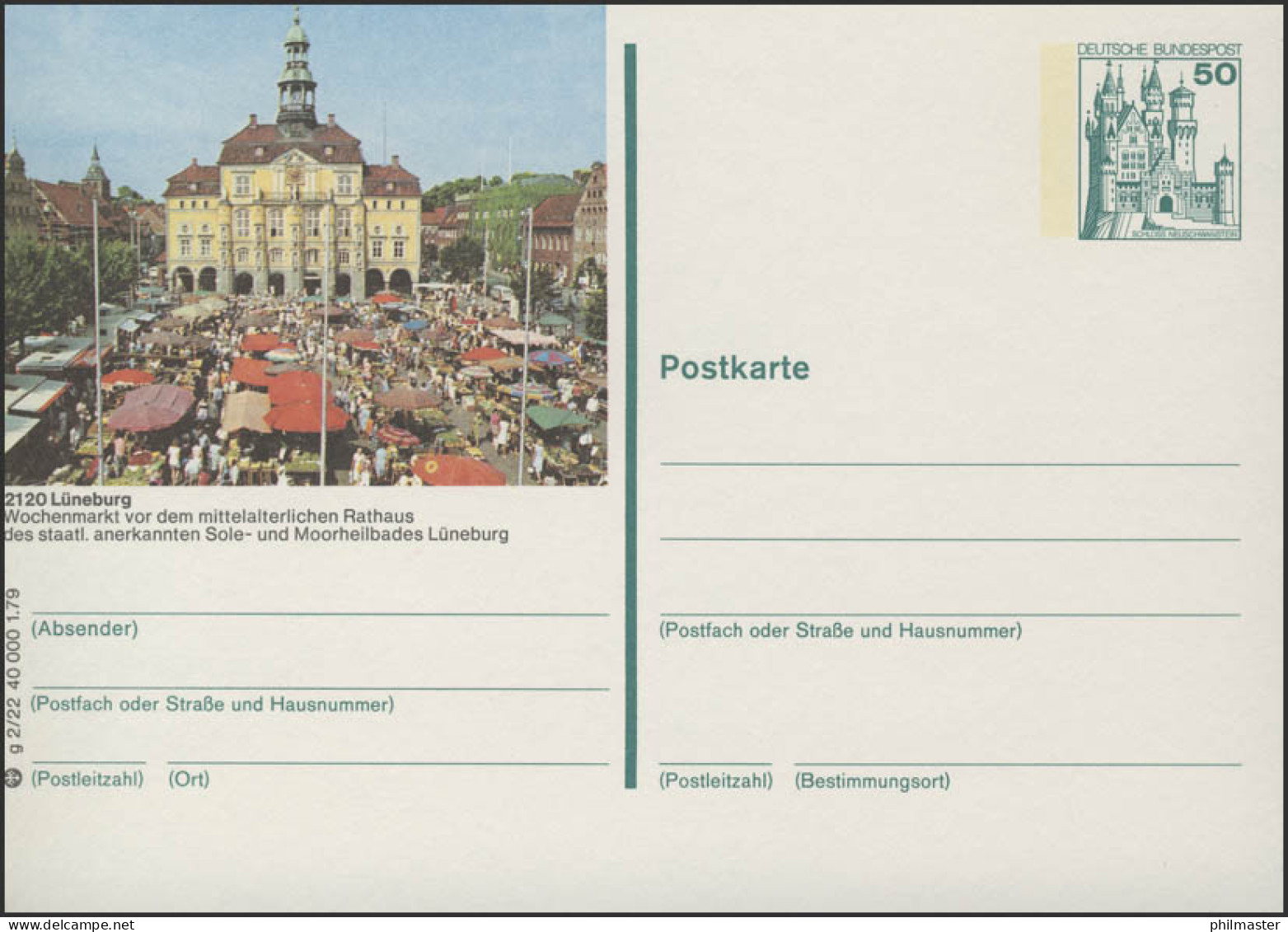 P129-g2/022 - 2120 Lüneburg, Wochenmarkt ** - Geïllustreerde Postkaarten - Ongebruikt