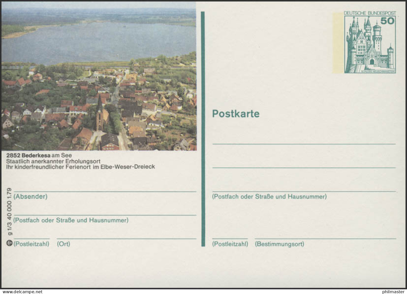 P129-g1/003 - 2852 Bederkesa, Stadtansicht Mit See ** - Postales Ilustrados - Nuevos