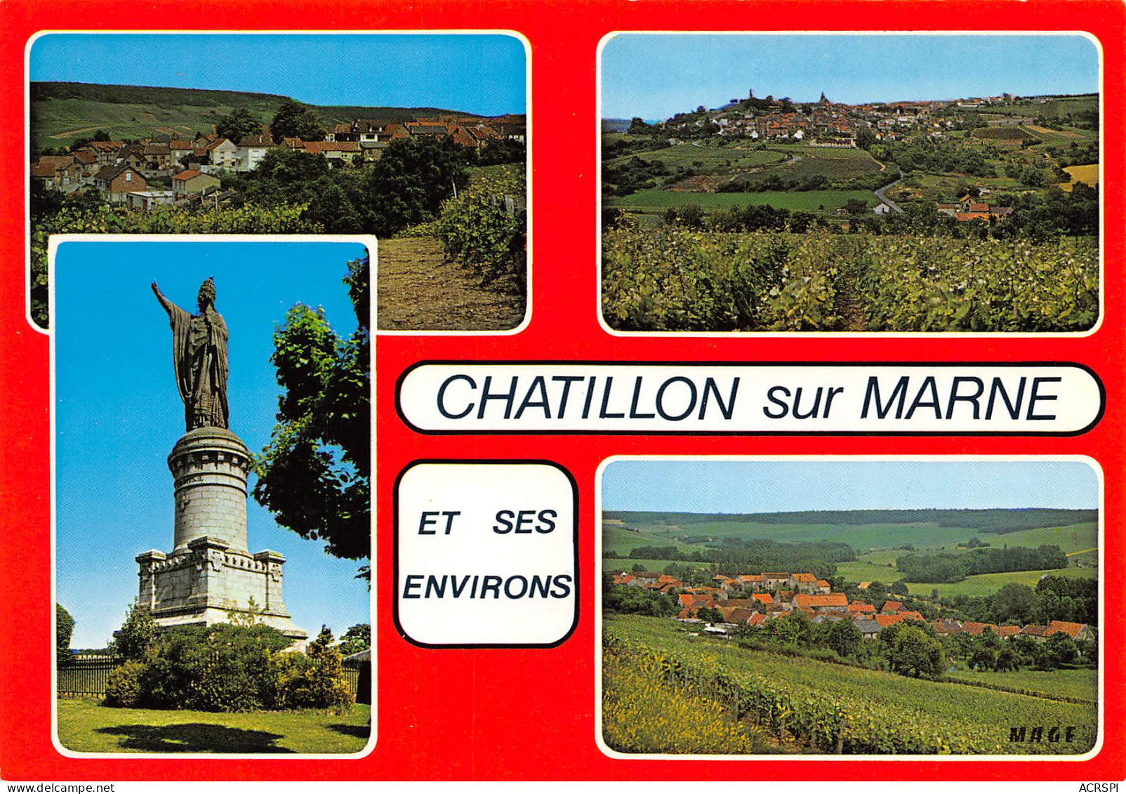 51  CHATILLON SUR MARNE Et Ses Environs Multivue   N° 59 \MK3031 - Châtillon-sur-Marne