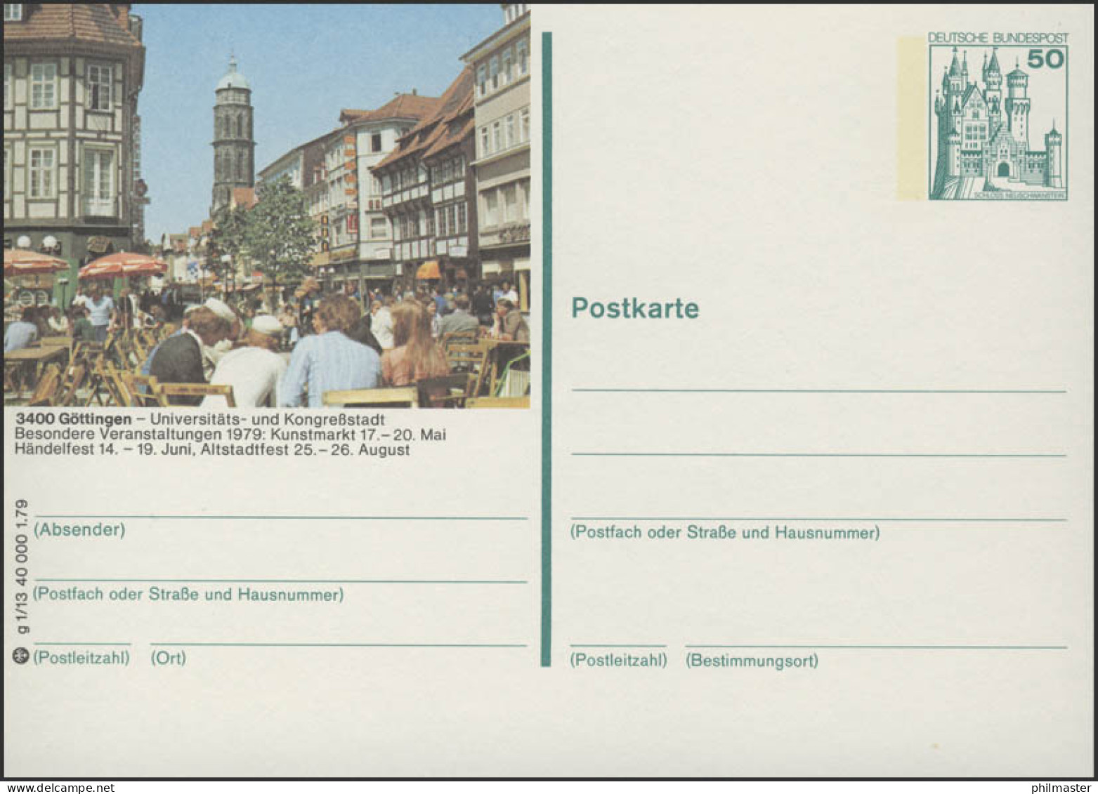 P129-g1/013 - 3400 Göttingen, Marktplatz ** - Illustrated Postcards - Mint