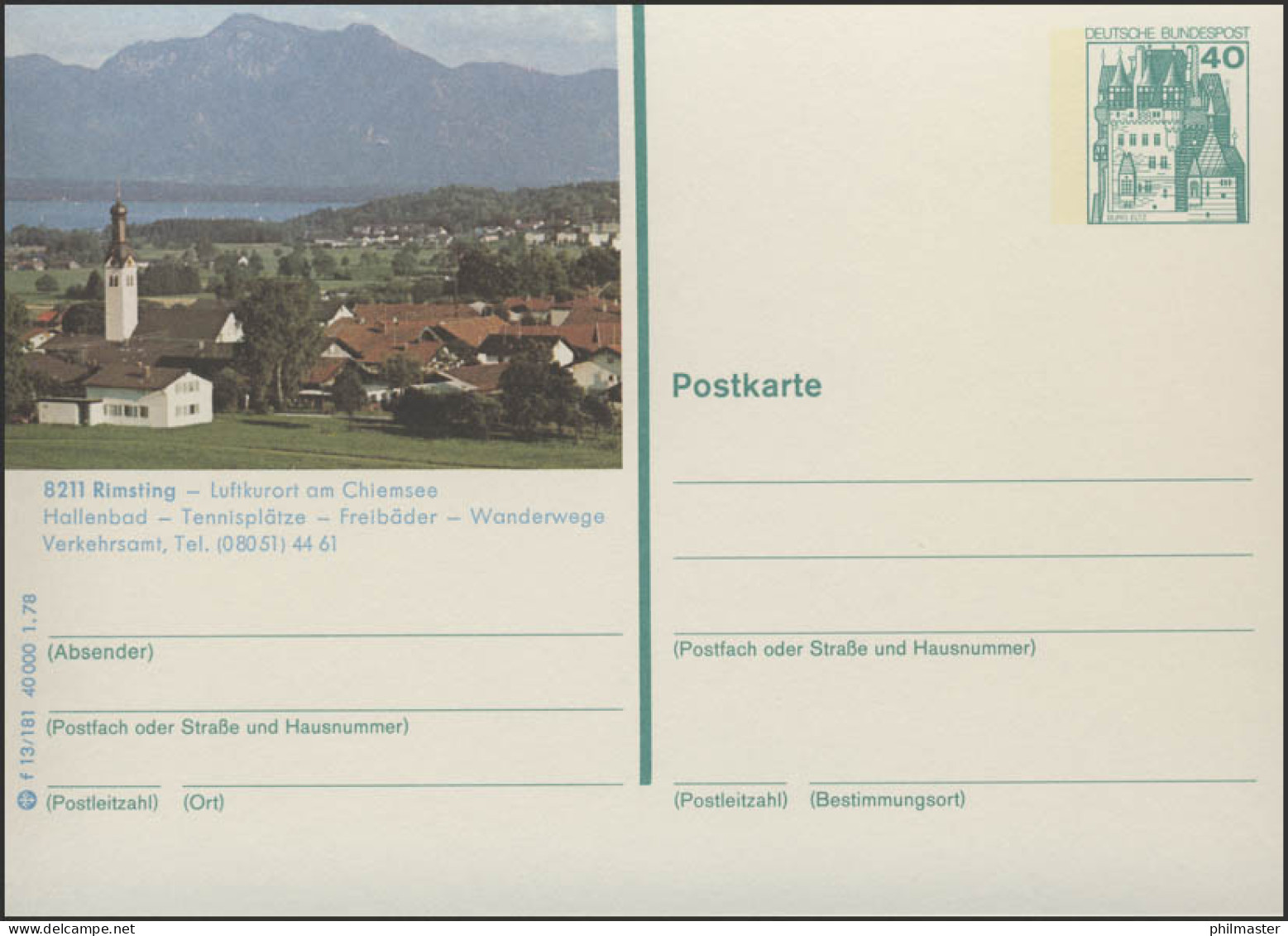 P125-f13/181 - 8211 Rimsting, Ortsansicht ** - Geïllustreerde Postkaarten - Ongebruikt