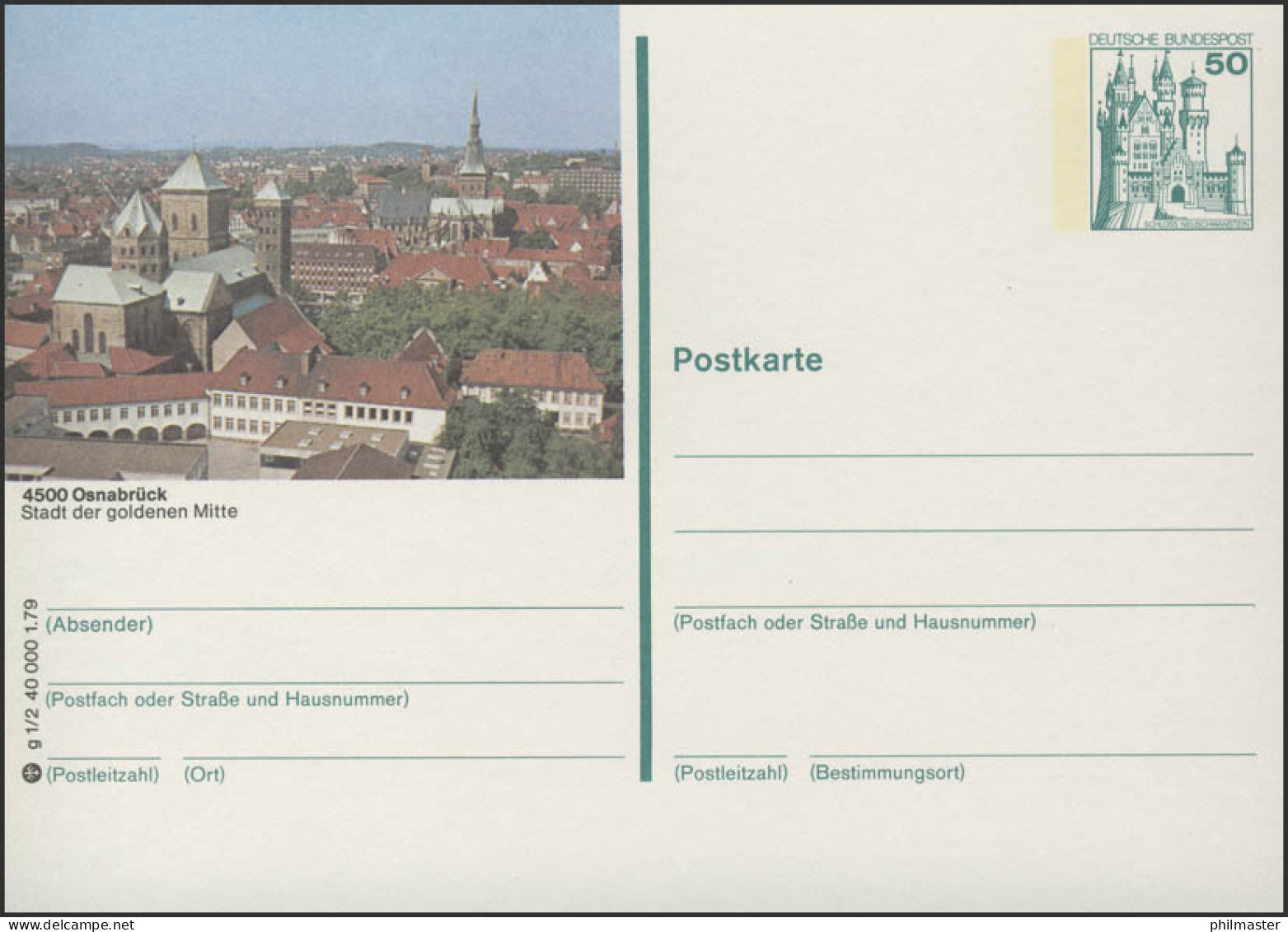 P129-g1/002 - 4500 Osnabrück, Stadtansicht ** - Illustrated Postcards - Mint