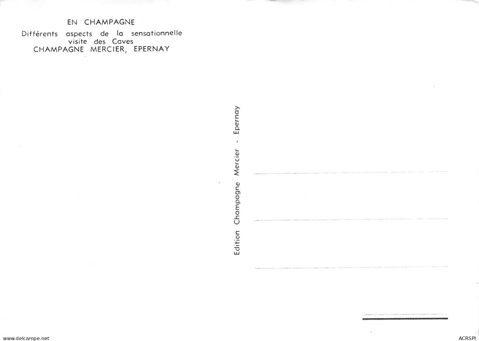 51  EPERNAY Caves Champagne MERCIER   N° 62 \MK3031 - Epernay