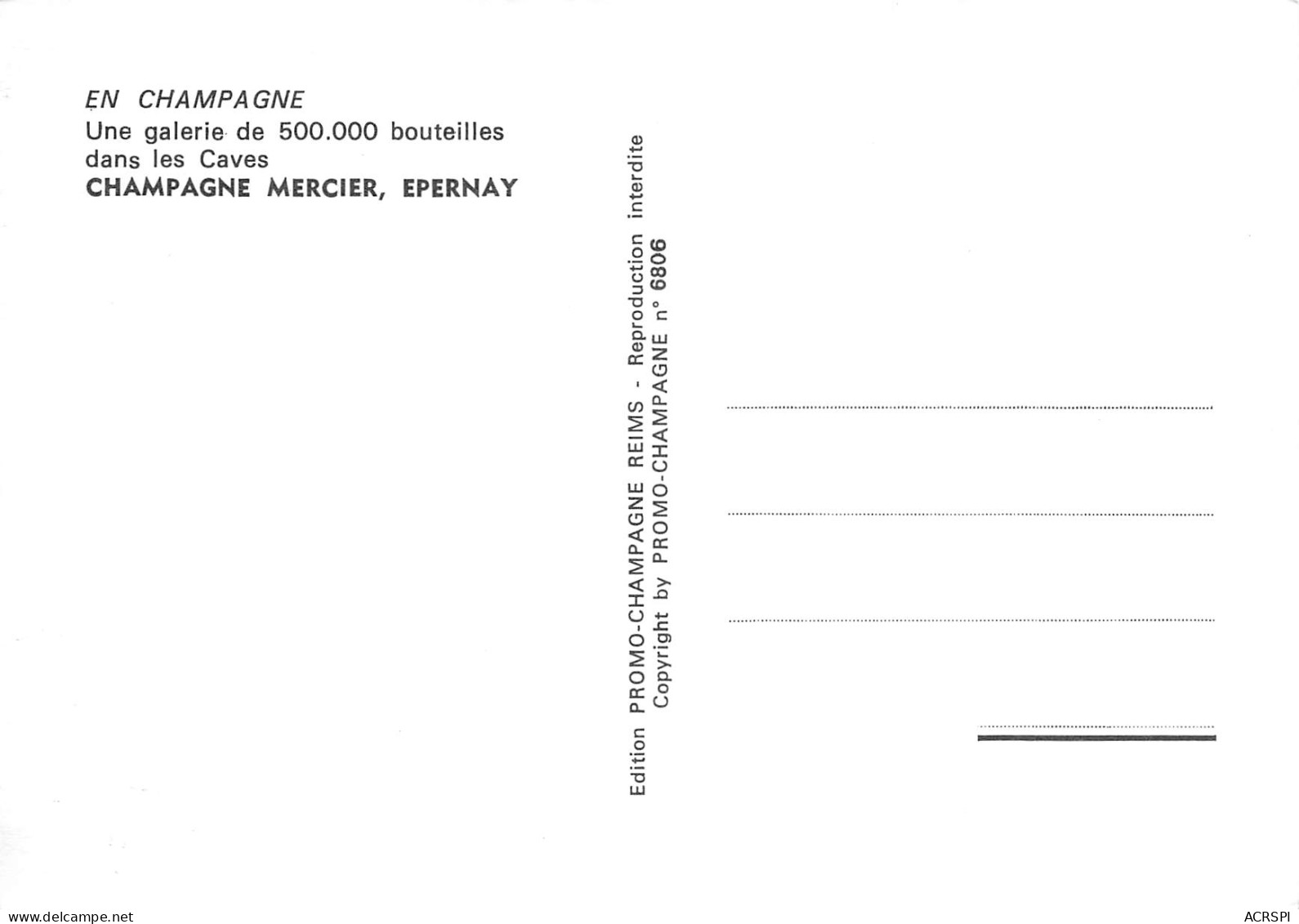 51  EPERNAY Caves Champagne MERCIER La Galerie  De 500.000 Bouteilles   N° 65 \MK3031 - Epernay