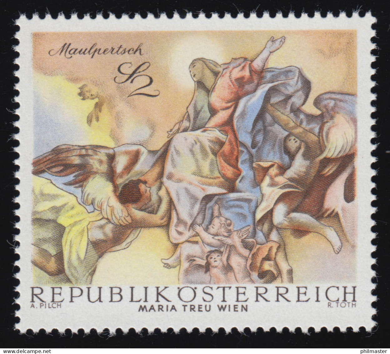 1281 Barocke Fresken, Maria-Treu-Kirche In Wien, 2 S, Postfrisch ** - Unused Stamps