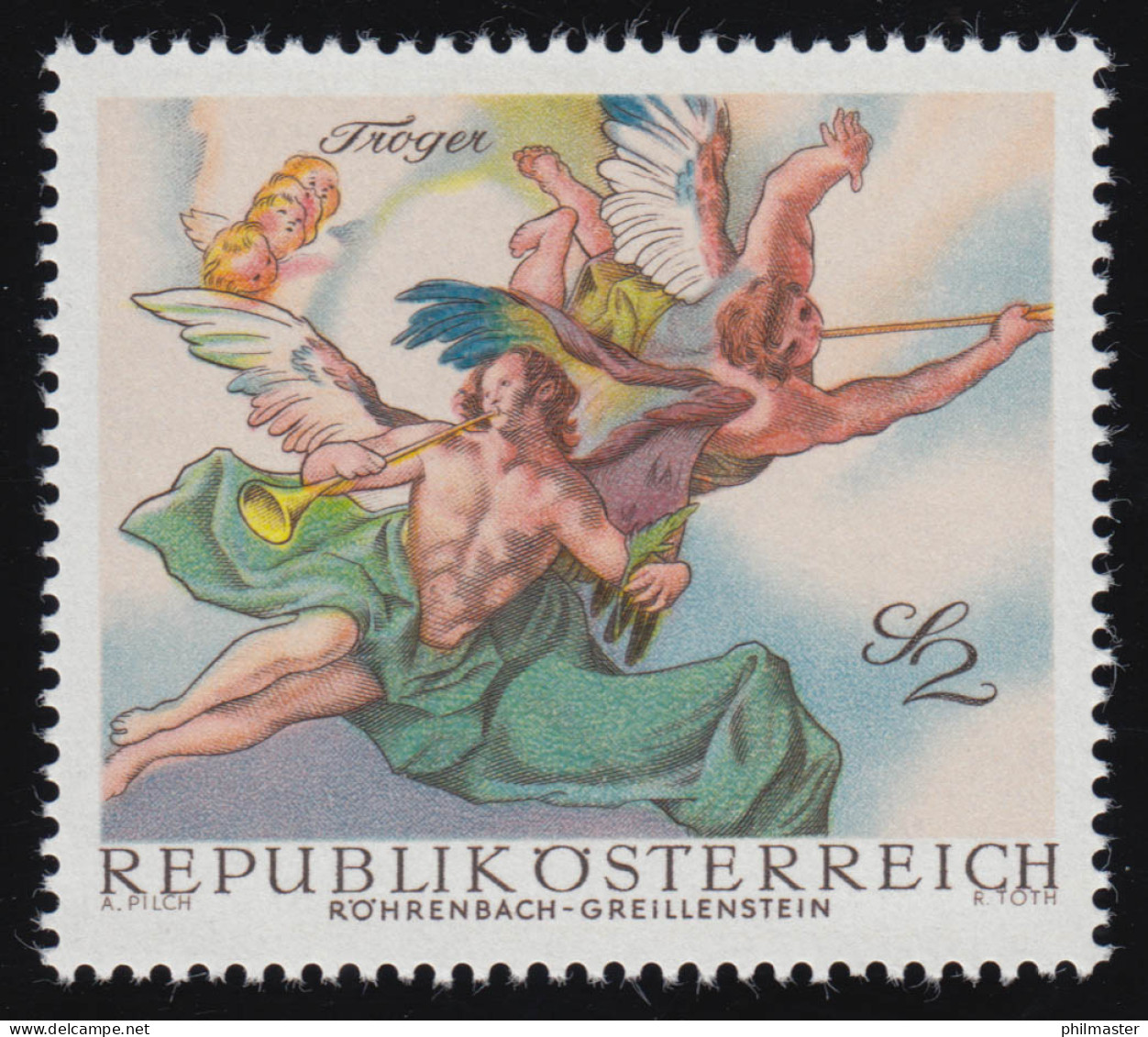 1279 Barocke Fresken, Christus, Röhrenbach-Greillenstein, 2 S, Postfrisch ** - Nuevos