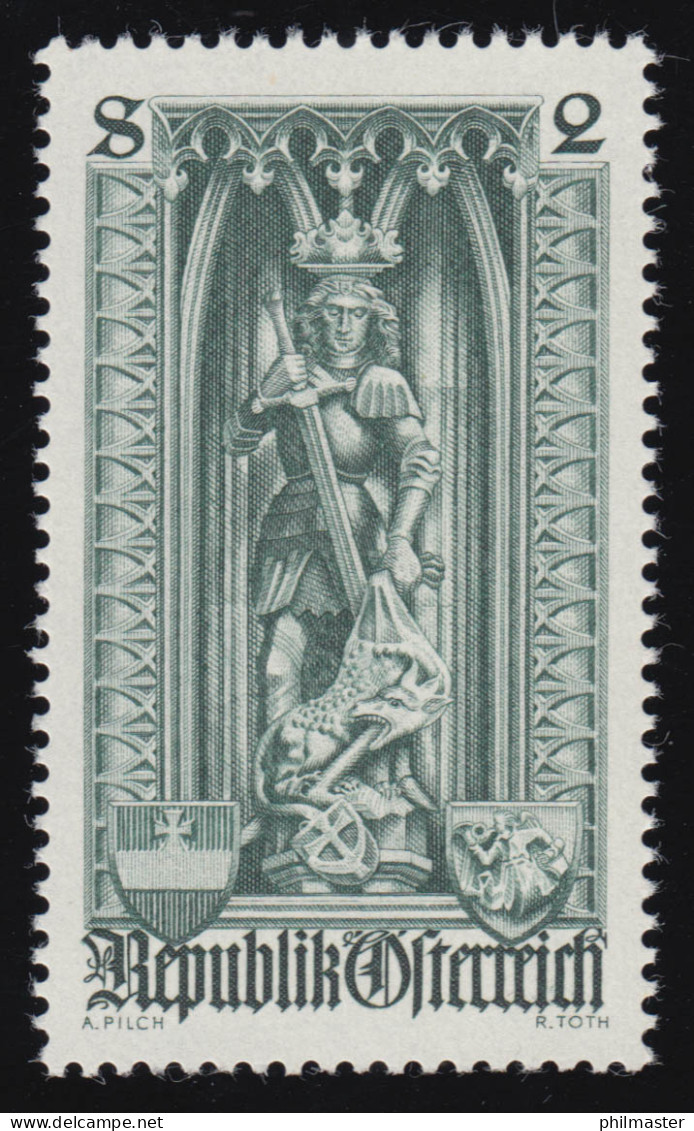 1288 500 Jahre Diözese Wien, Hl. Georg, 2 S, Postfrisch ** - Nuevos