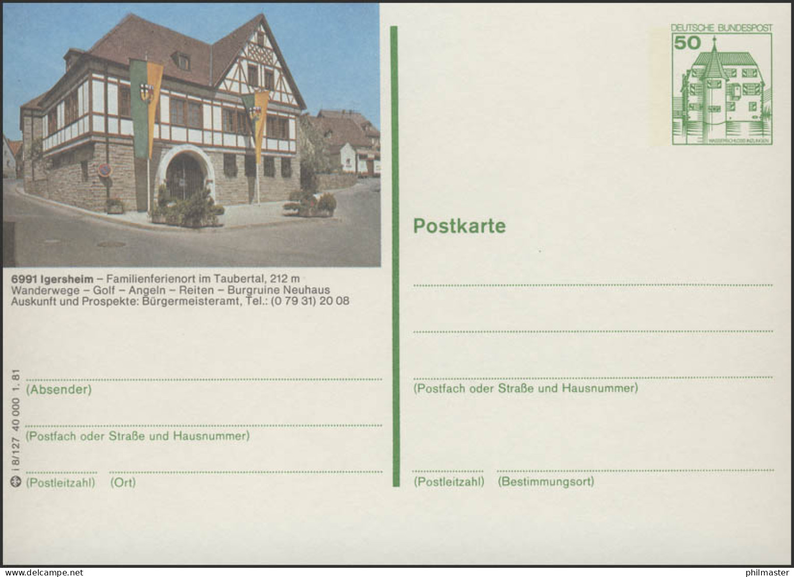 P134-i8/127 - 6991 Igersheim - Fachwerkhaus ** - Bildpostkarten - Ungebraucht