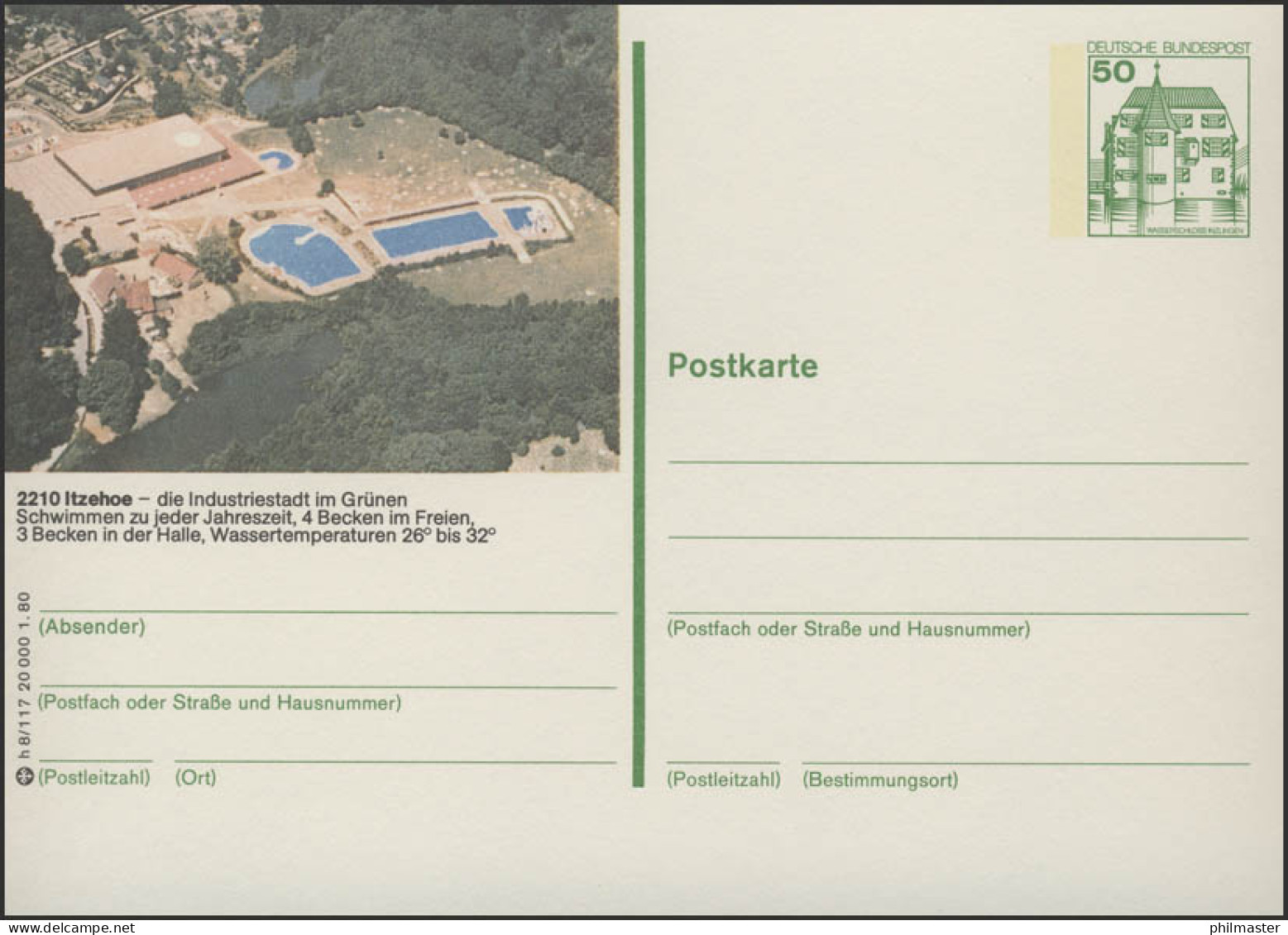 P130-h8/117 - 2210 Itzehoe, Schwimmbad ** - Geïllustreerde Postkaarten - Ongebruikt