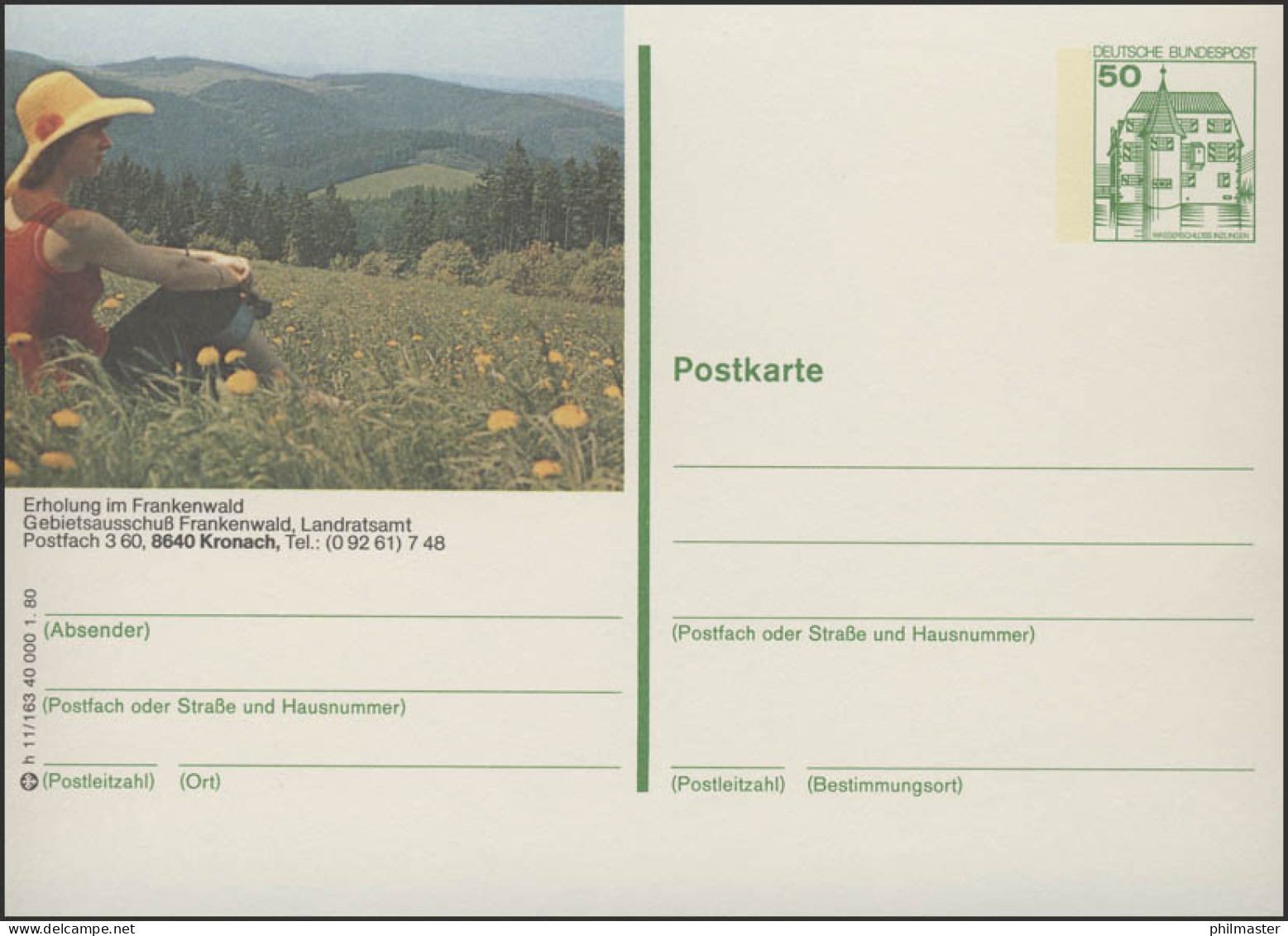 P130-h11/163 - 8640 Kronach, Waldlandschaft ** - Postales Ilustrados - Nuevos