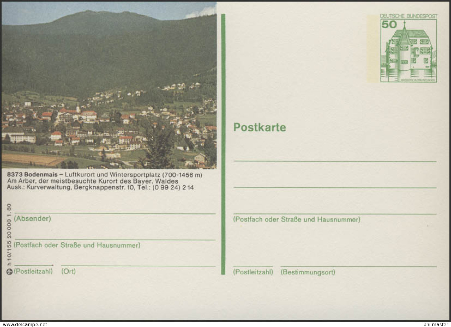 P130-h10/155 - 8373 Bodenmais, Ortsansicht Mit Bergen ** - Illustrated Postcards - Mint