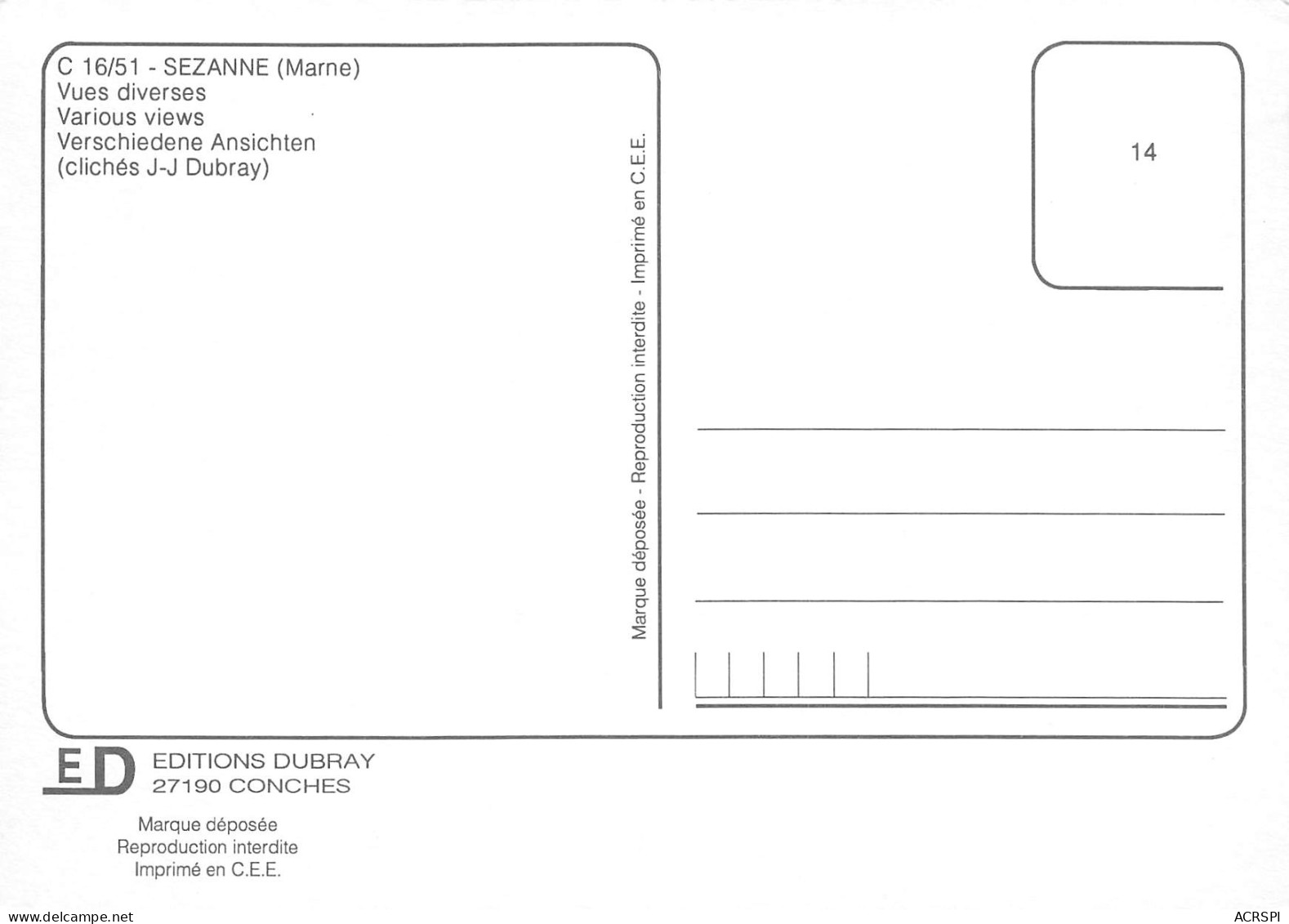 51  SEZANNE Vues Diverses Multivue N° 85 \MK3031 - Sezanne