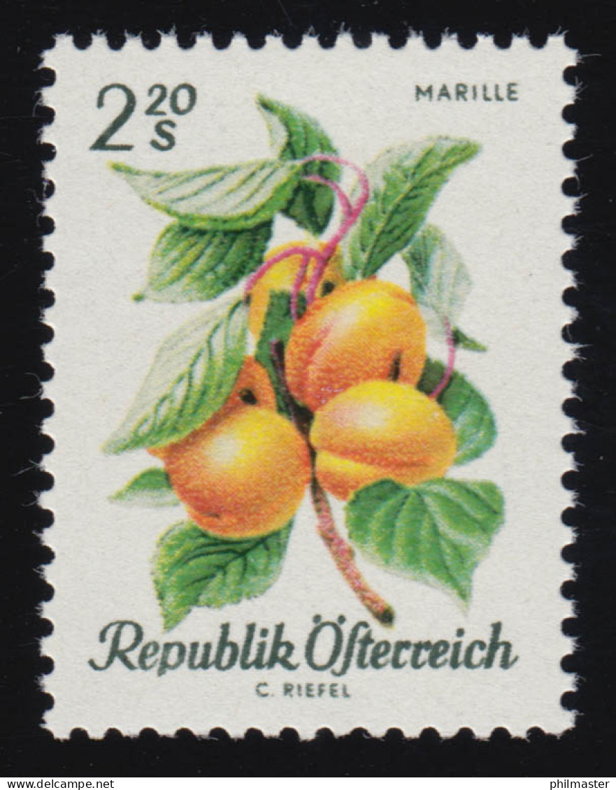 1227 Einheimische Obstsorten, Aprikosen (Marillen), 2.20 S, Postfrisch, **  - Nuevos