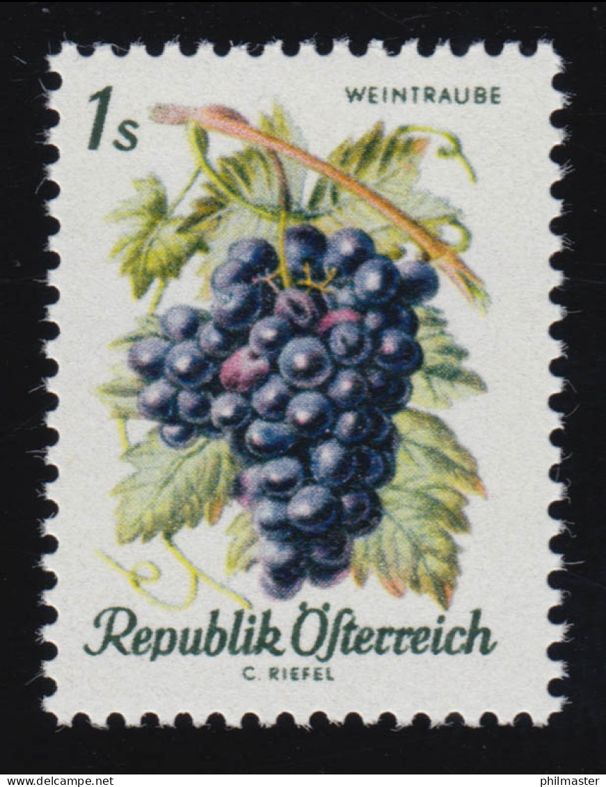 1224 Einheimische Obstsorten, Weintrauben, 1 S, Postfrisch, **  - Unused Stamps
