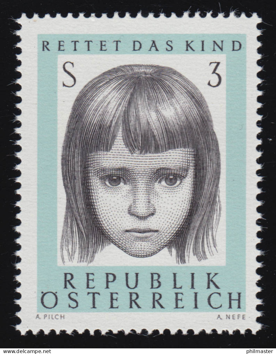 1222 10 J. Öst. Gesellsch. "Rettet Das Kind", Porträt Eines Mädchen, 3 S, ** - Nuevos