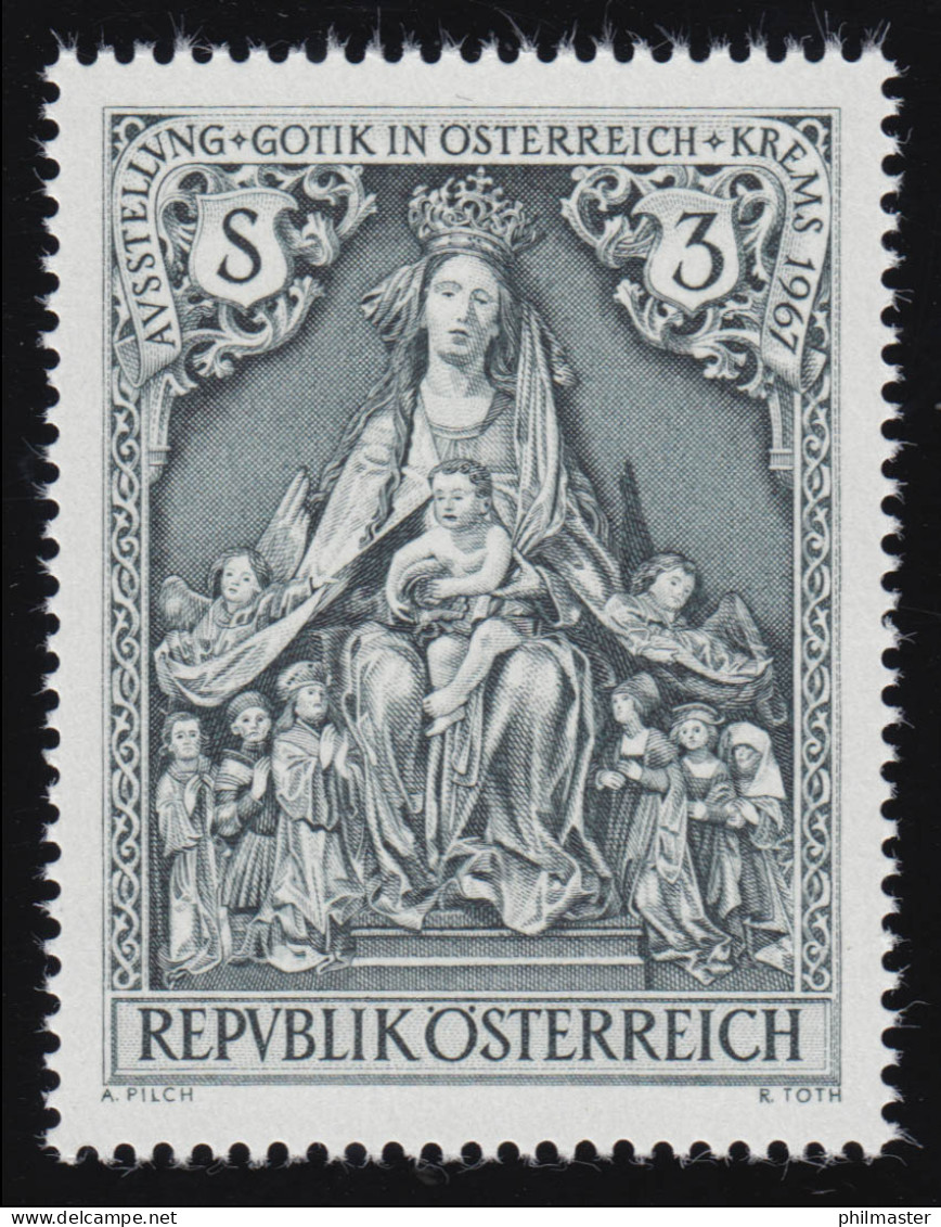 1238 Ausstellung Gotik In Österr., Schutzmantelmadonna Frauenstein, 3 S ** - Ungebraucht