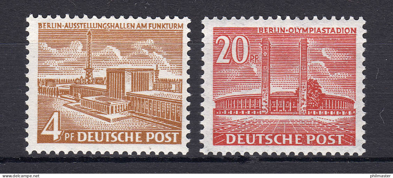 112-113 Berliner Bauten 1953/1954, 2 Werte, Satz Komplett  ** - Ungebraucht