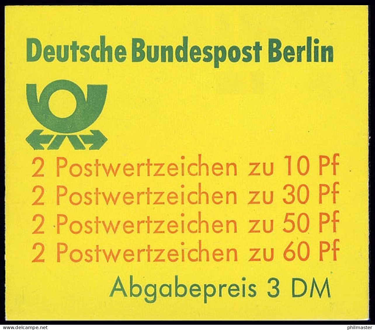 12caII MH BuS 1980 [rote 60er], NEUE Fluoreszenz ** - Booklets