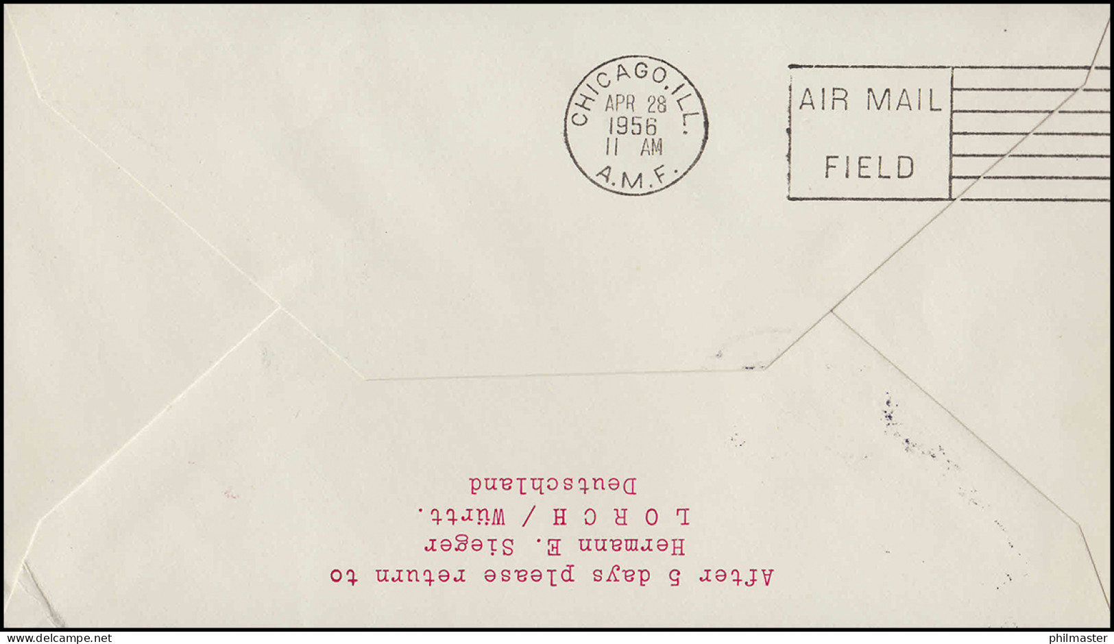 Eröffnungsflug Lufthansa LH 432 Chicago, Hamburg 27.4.1956 / Chicago 28.4.56 - Premiers Vols