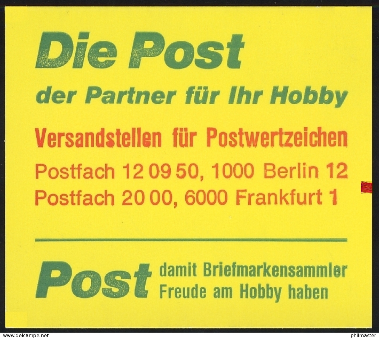 11a MH BuS 1980 - Mit Zählbalken ** - Postzegelboekjes