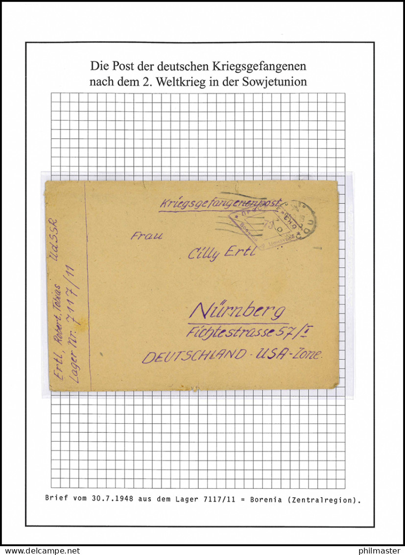 Kriegsgefangenenpost Brief Aus Lager 7117/ 11 Gorki UdSSR, Moskau 24.8.1948 - Feldpost 2e Guerre Mondiale