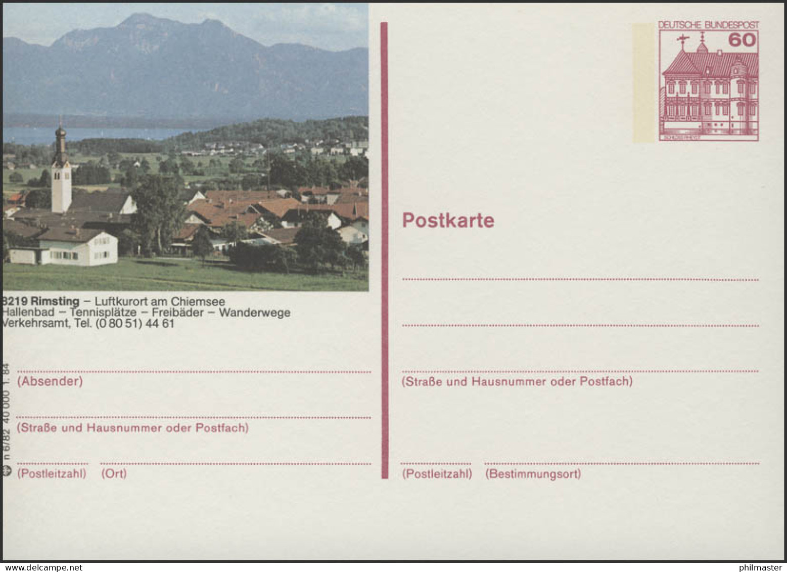 P138-n6/082 8219 Rimsting - Ortsansicht Mit Berge ** - Illustrated Postcards - Mint