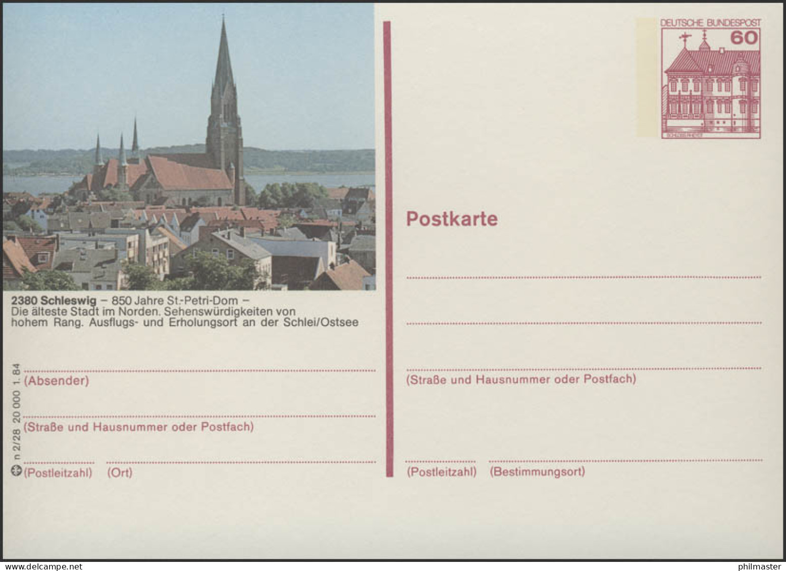 P138-n2/028 2380 Schleswig - Bäume Kirche Wasser ** - Cartes Postales Illustrées - Neuves