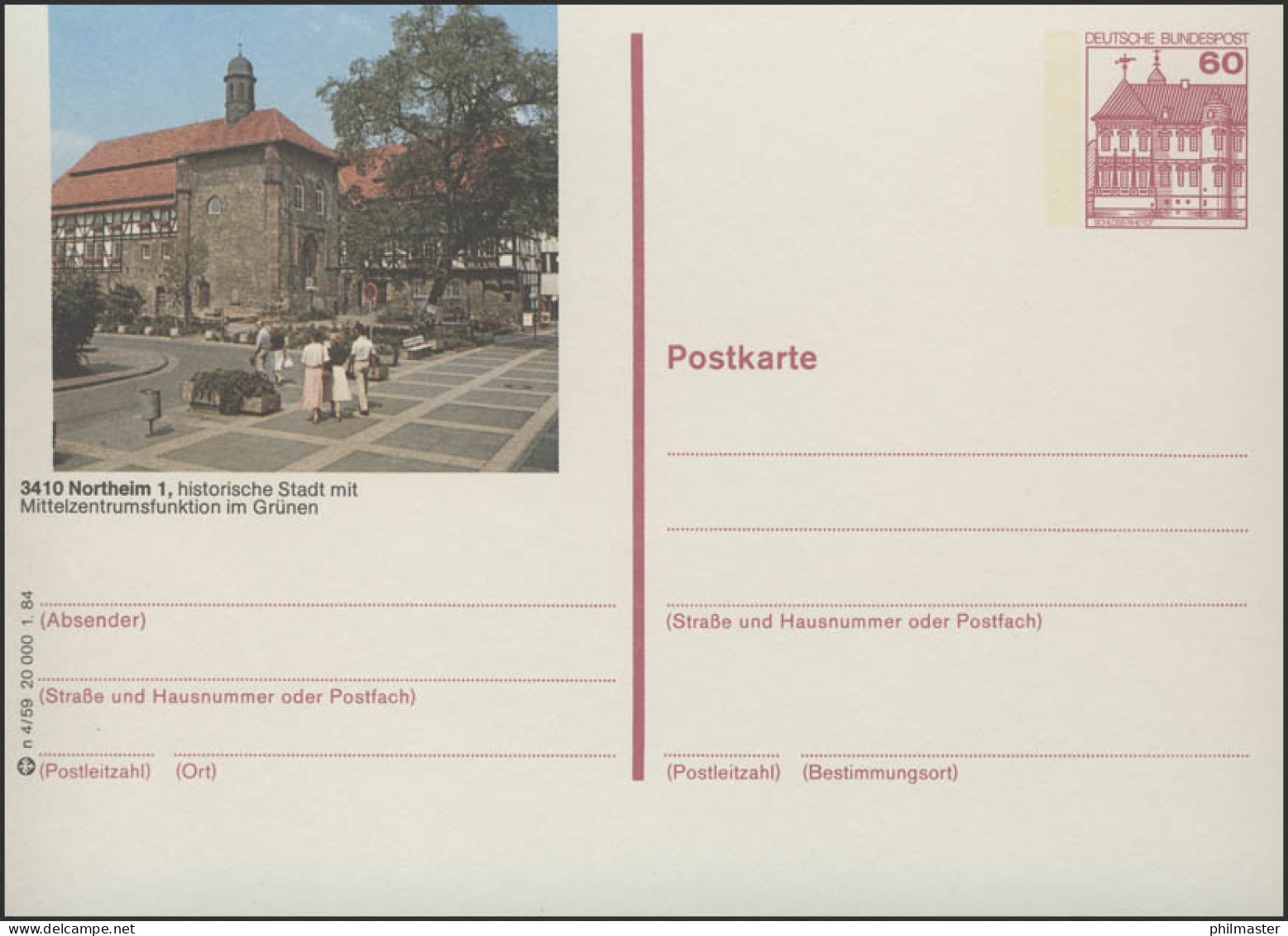 P138-n4/059 3410 Northeim - Münsterplatz Mit Kloster ** - Postales Ilustrados - Nuevos