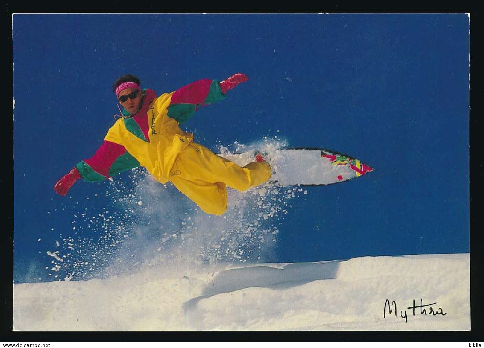 Carton 10.5 X 15  Sport SKI (21) "Surf Et Monoski" Neige Poudreuse Photographe J. M Favre - Sports D'hiver