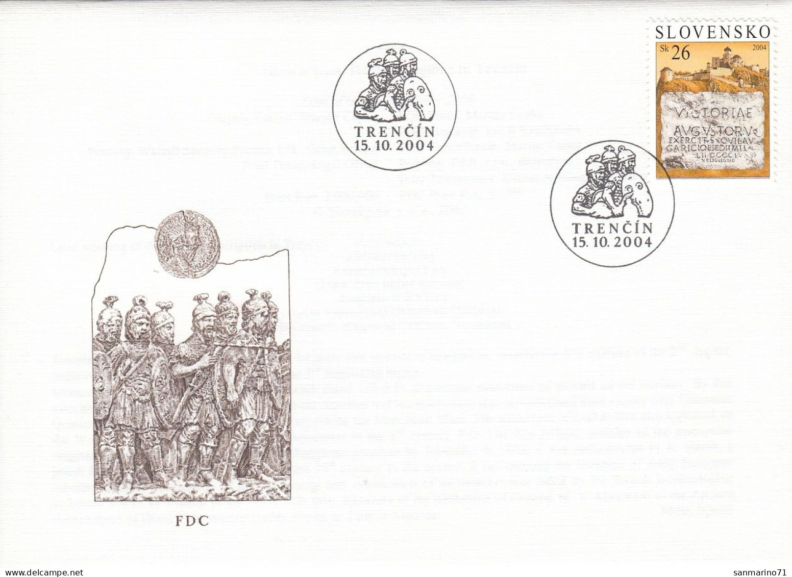 FDC SLOVAKIA 493 - Zonder Classificatie