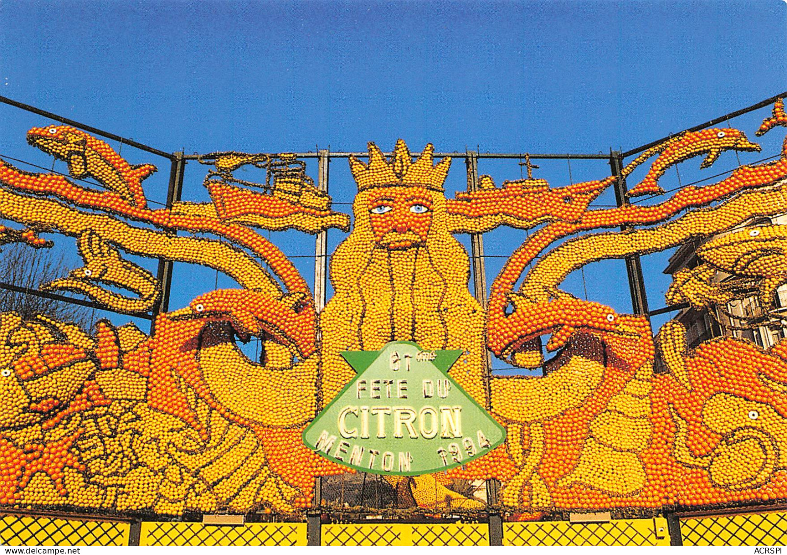 MENTON Fêtes Du Citron Jardins Bioves  En 1994 Neptune  N° 59 \MK3033 - Menton