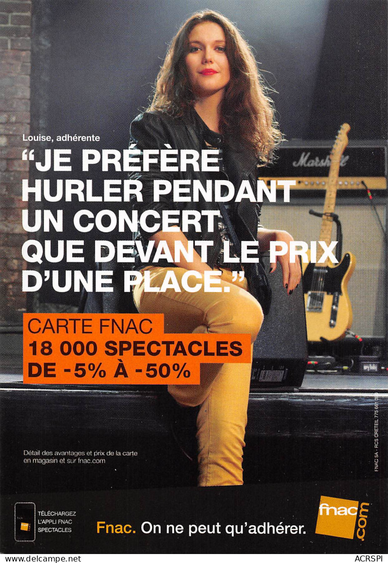 FNAC Concert  PUB Publicité  Spectacle   N° 3 \MK3034 - Publicité