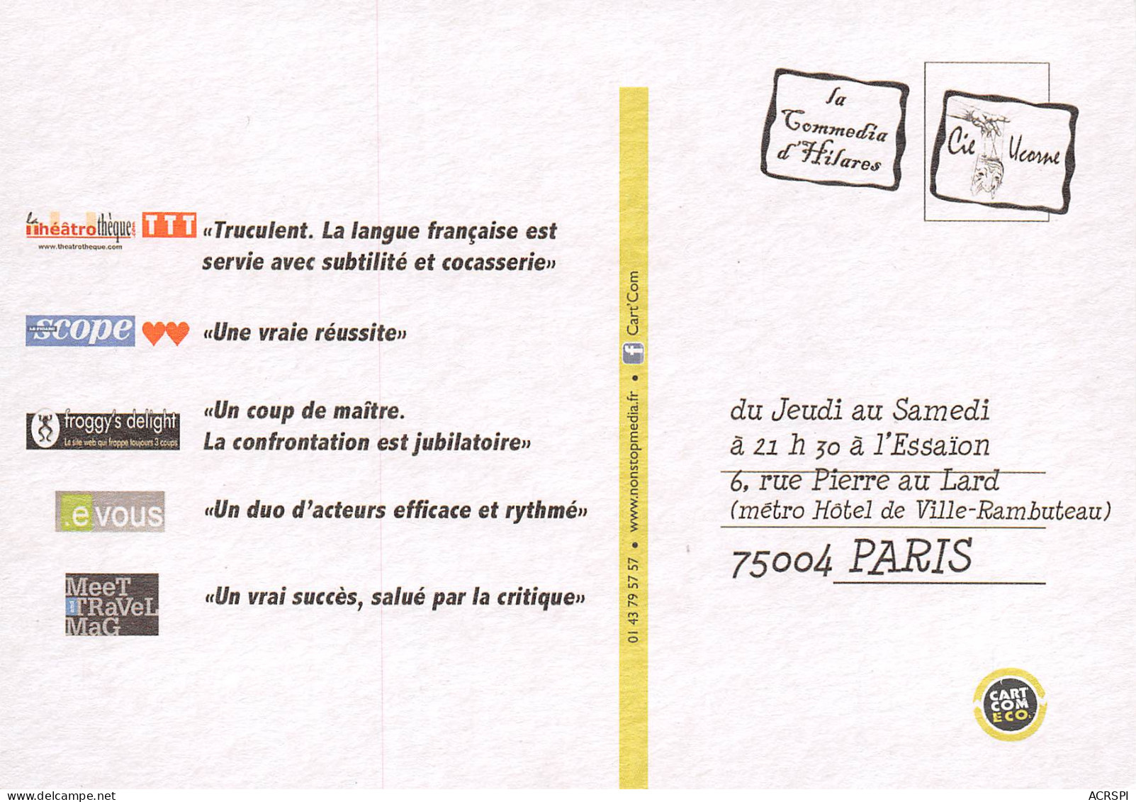 FNAC Des Poissons Dans Les Arbres  PUB Publicité  Spectacle   N° 28 \MK3034 - Advertising