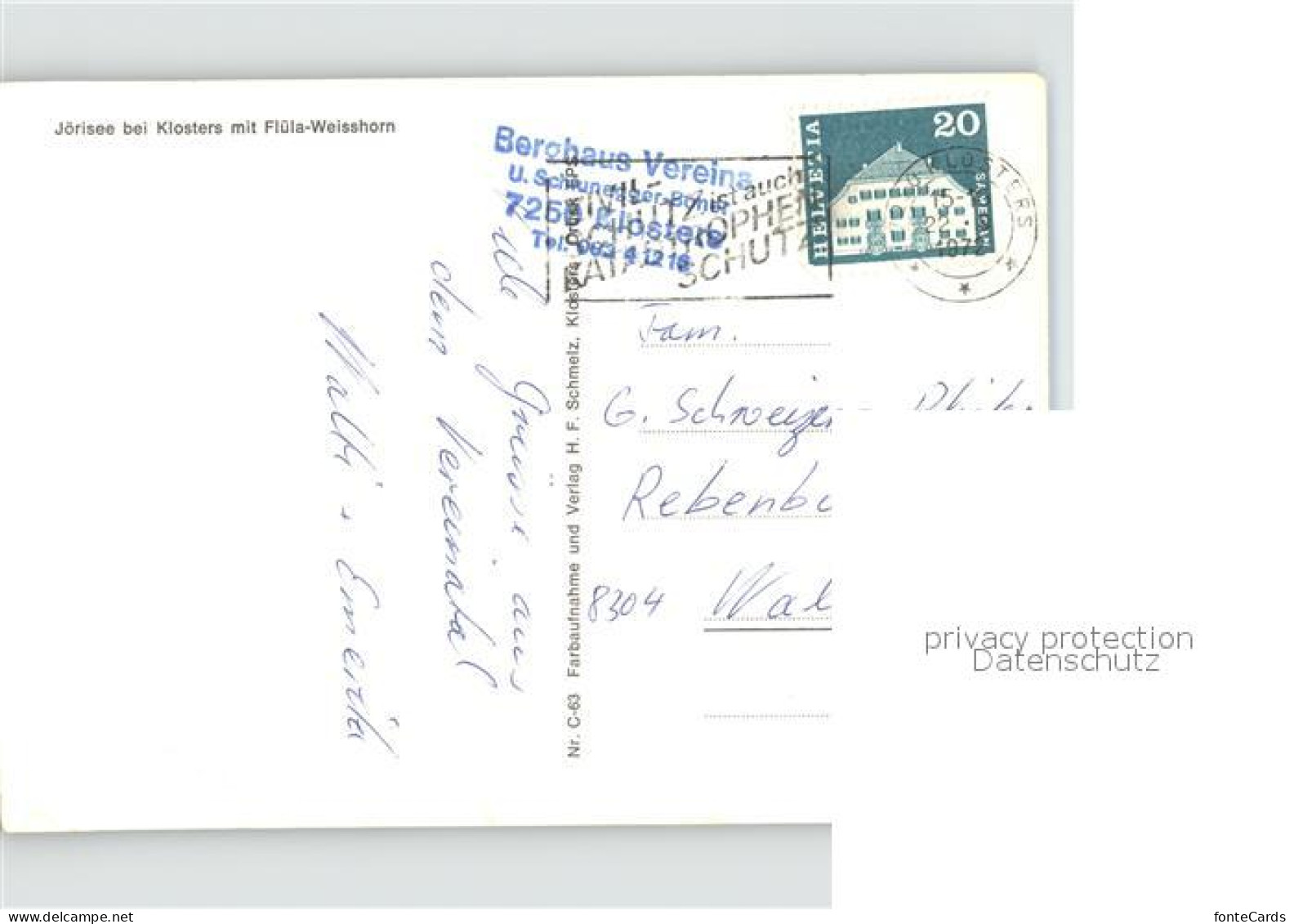 11915951 Klosters GR Joerisee Fluela Weisshorn Klosters - Andere & Zonder Classificatie
