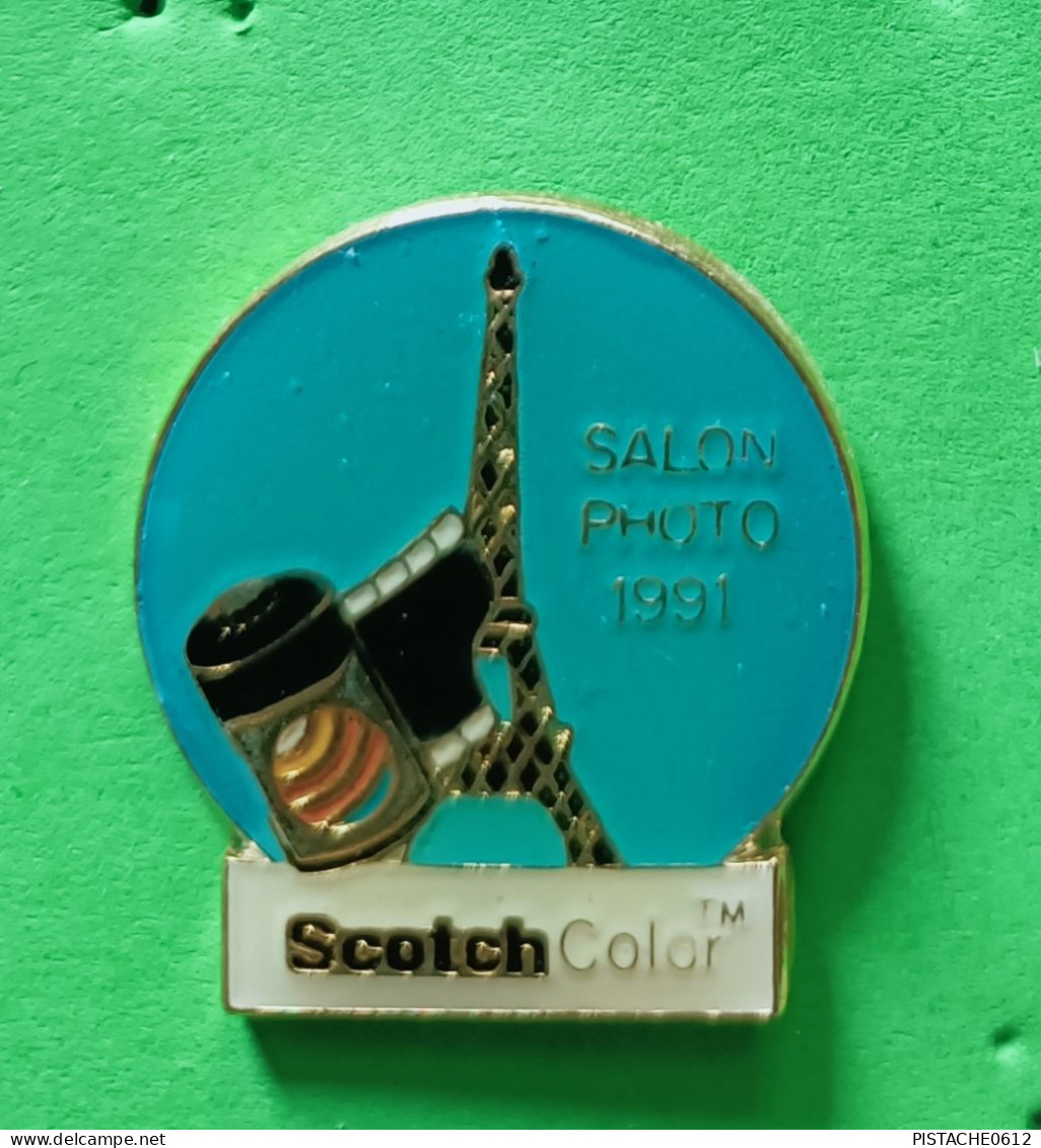 Pin's Scotch Color Salon Photo 1991 Tour Eiffel - Photographie