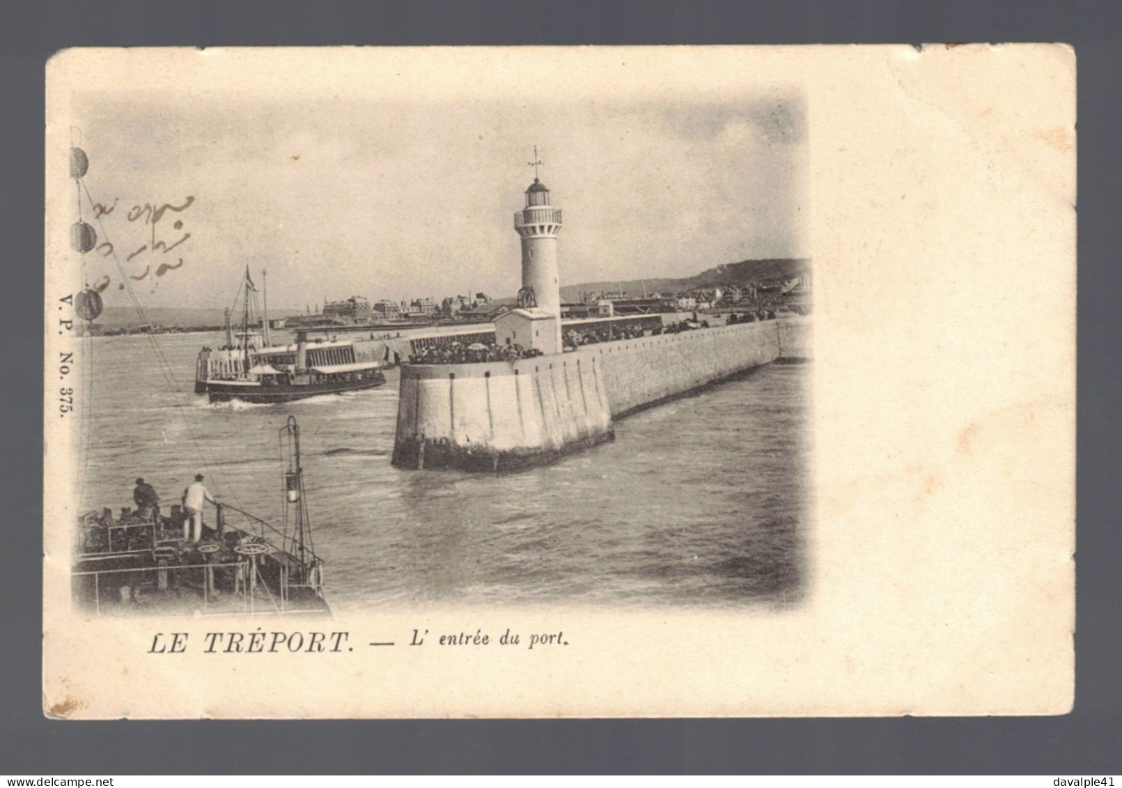 76  LE TREPORT  ENTREE DU PORT     2 SCANS - Le Treport