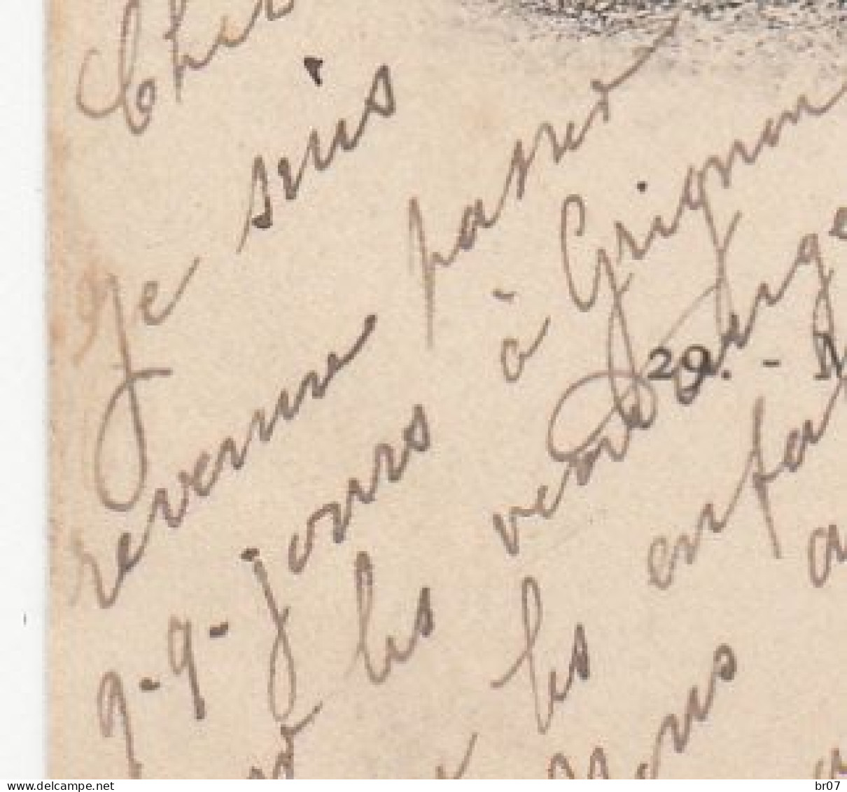 COTE D'OR CP 1903 LES LAUMES + BOITE RURALE E = GRIGNON "je Suis Revenu Passer 9 Jours à Grignon "  Voir Les Scans - 1877-1920: Période Semi Moderne