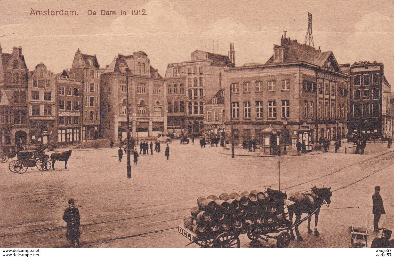 Amsterdam Dam In 1912 Knikje In Kaart - Amsterdam