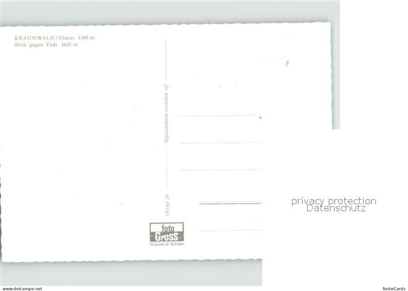 11915904 Braunwald GL Toedi Braunwald - Otros & Sin Clasificación